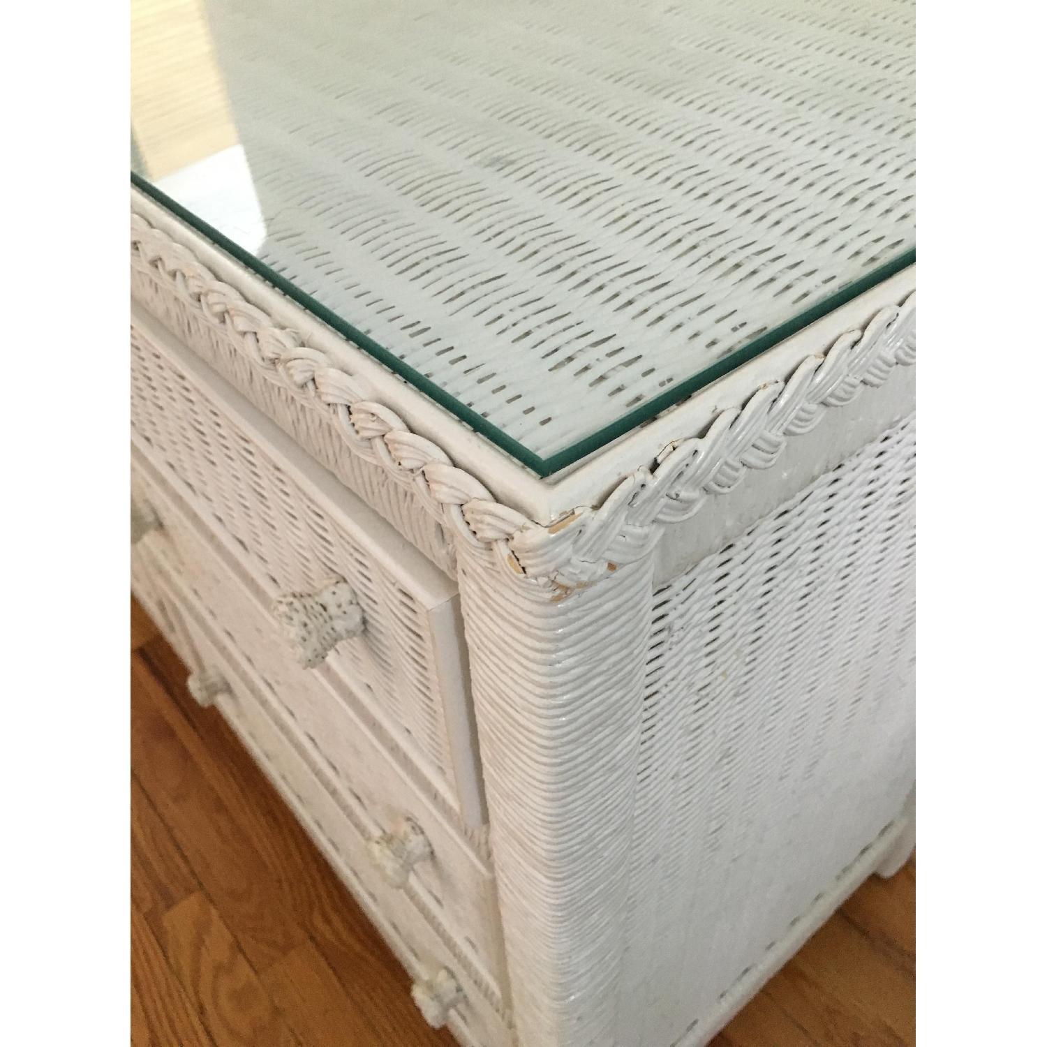 Vintage Henry Link White Wicker Dresser - image-6