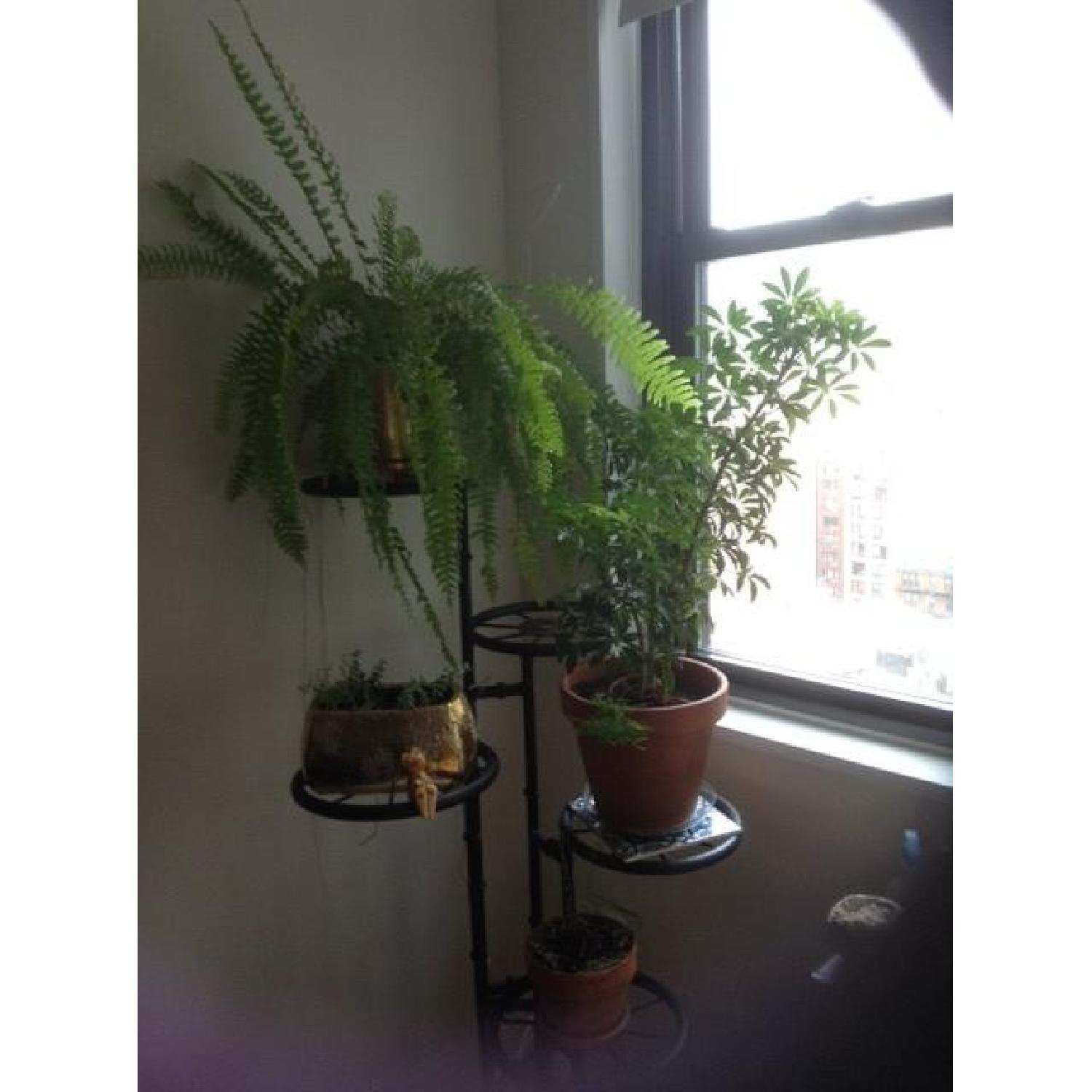 Industrial Style Vintage Plant Stand - image-1