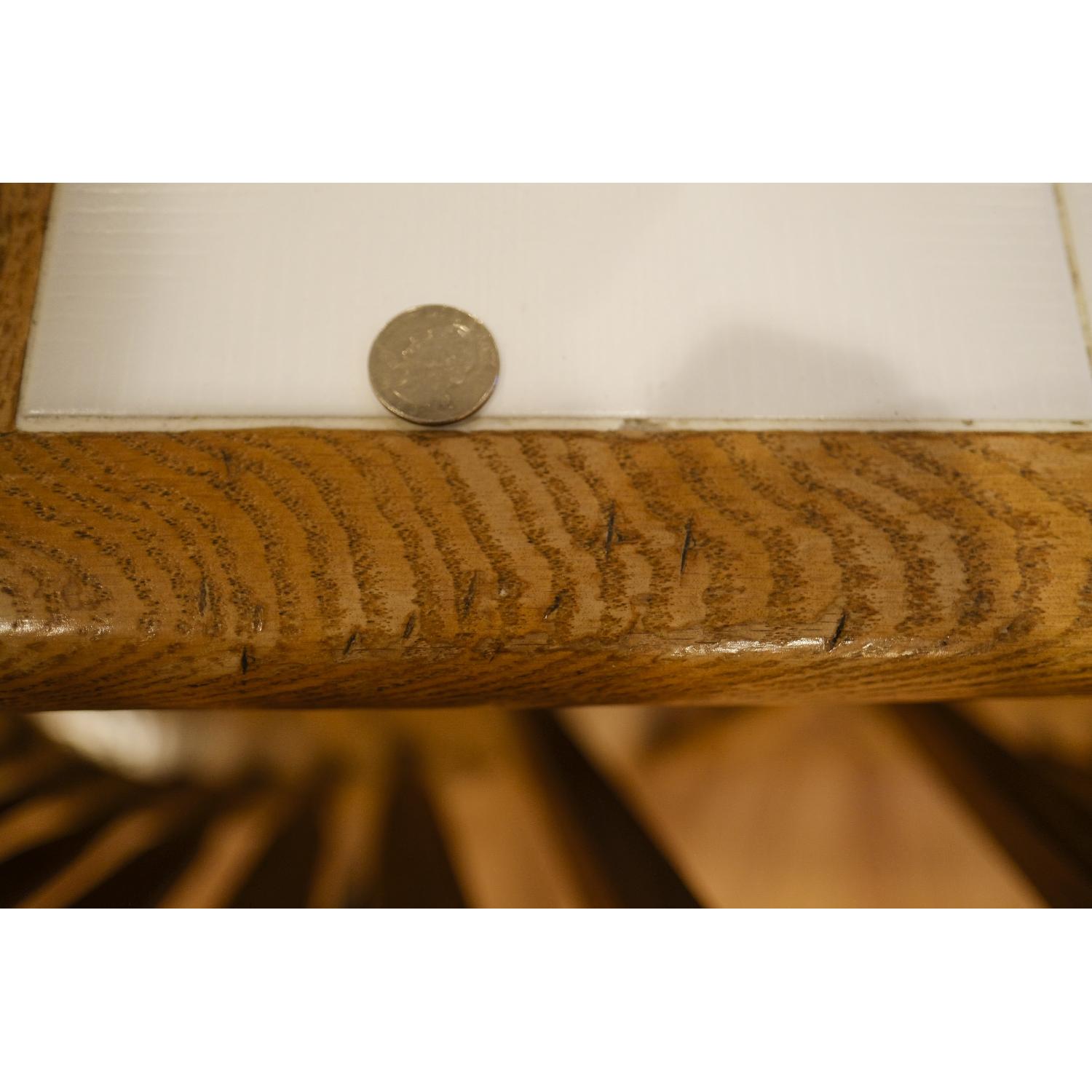 Dinaire Expanding Oak & Ceramic Dining Table w/ 6 Chairs - image-3