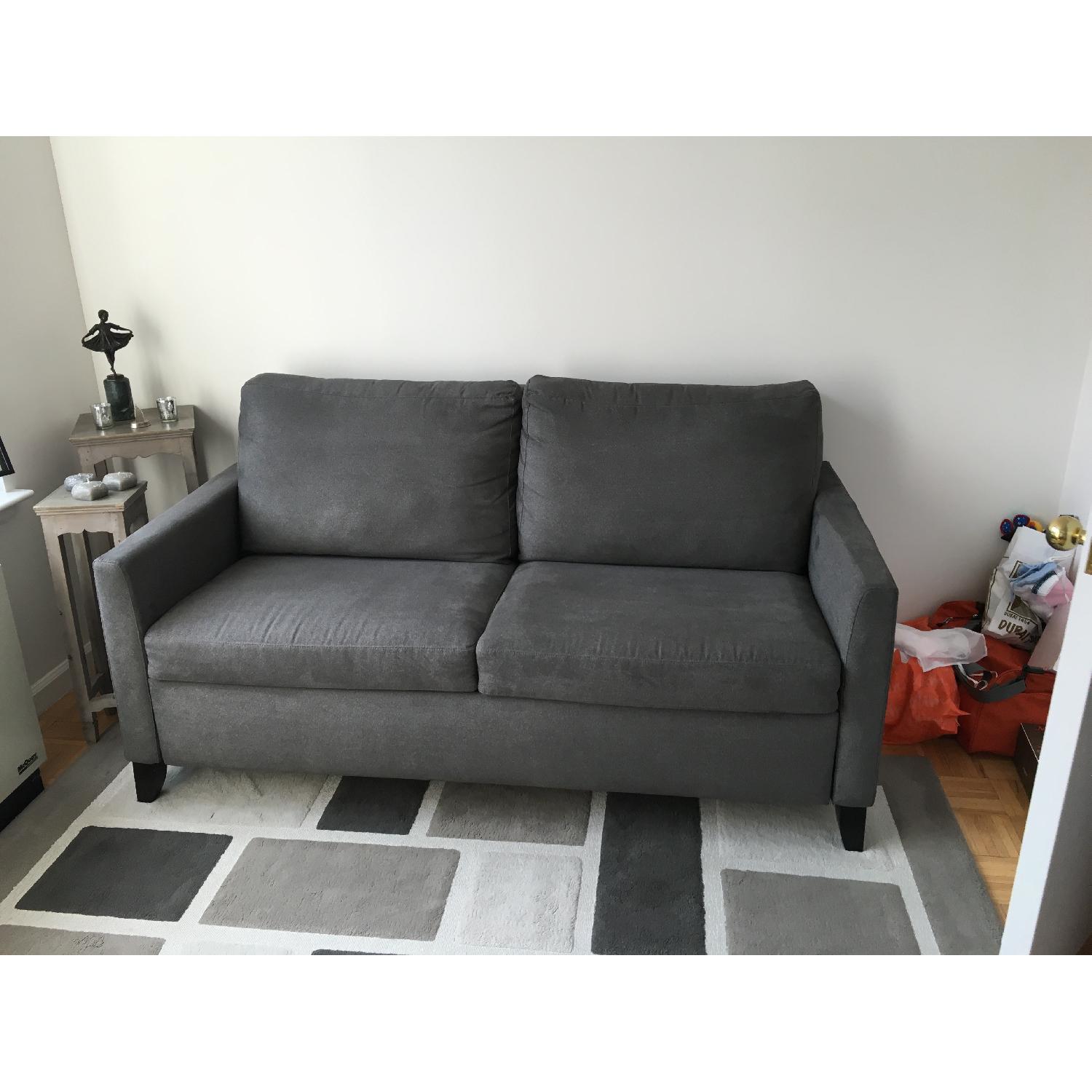 Raymour & Flanigan Hannah II Microfiber Queen Sleeper Sofa - image-1