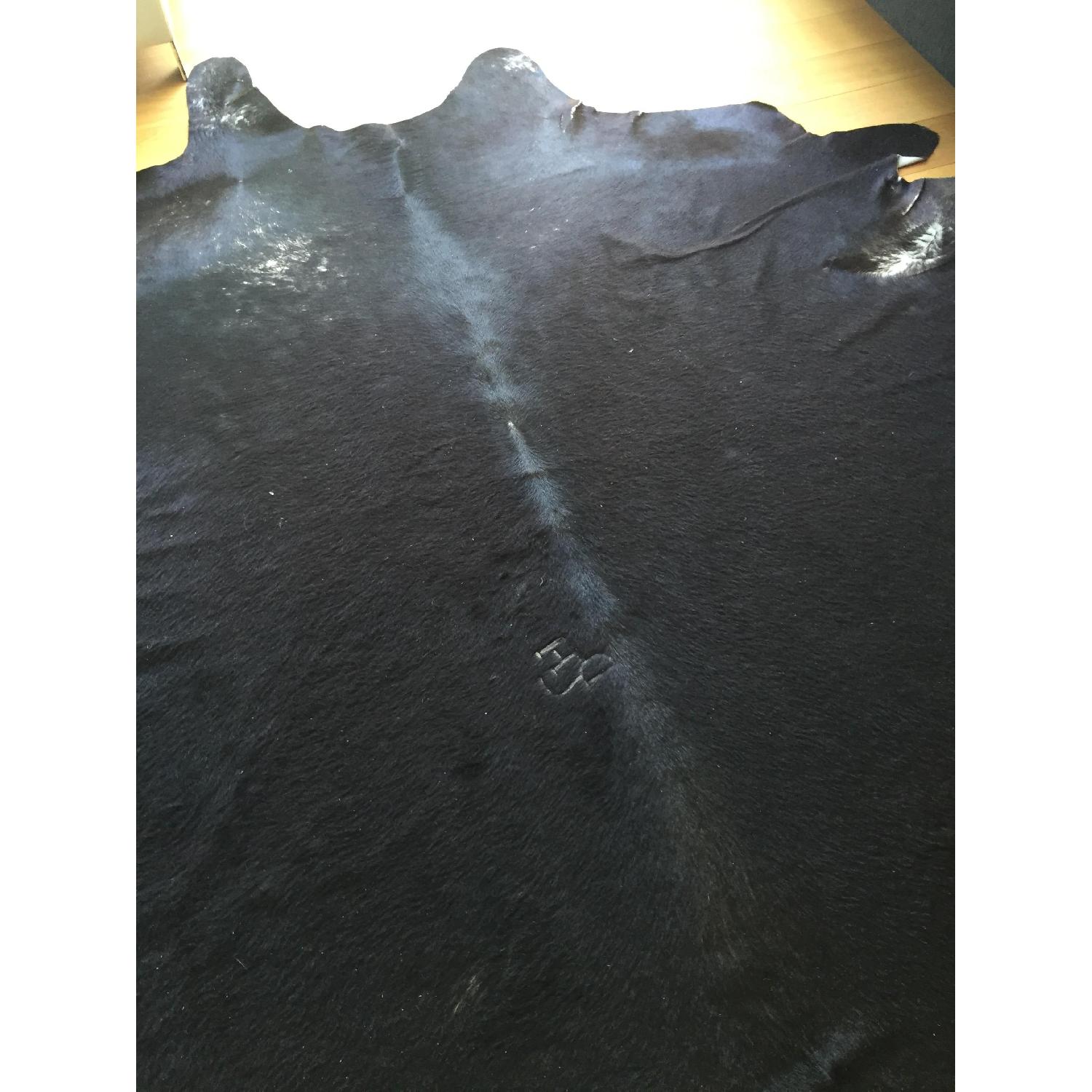 Ikea Black Cowhide Rug - image-3