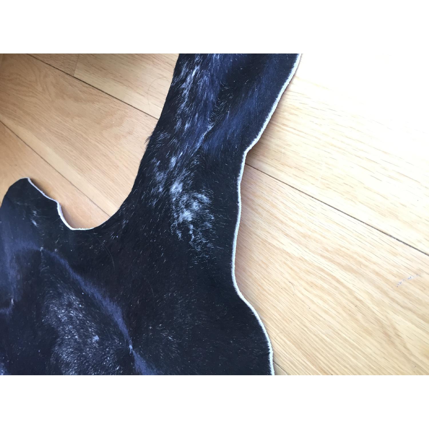 Ikea Black Cowhide Rug - image-5