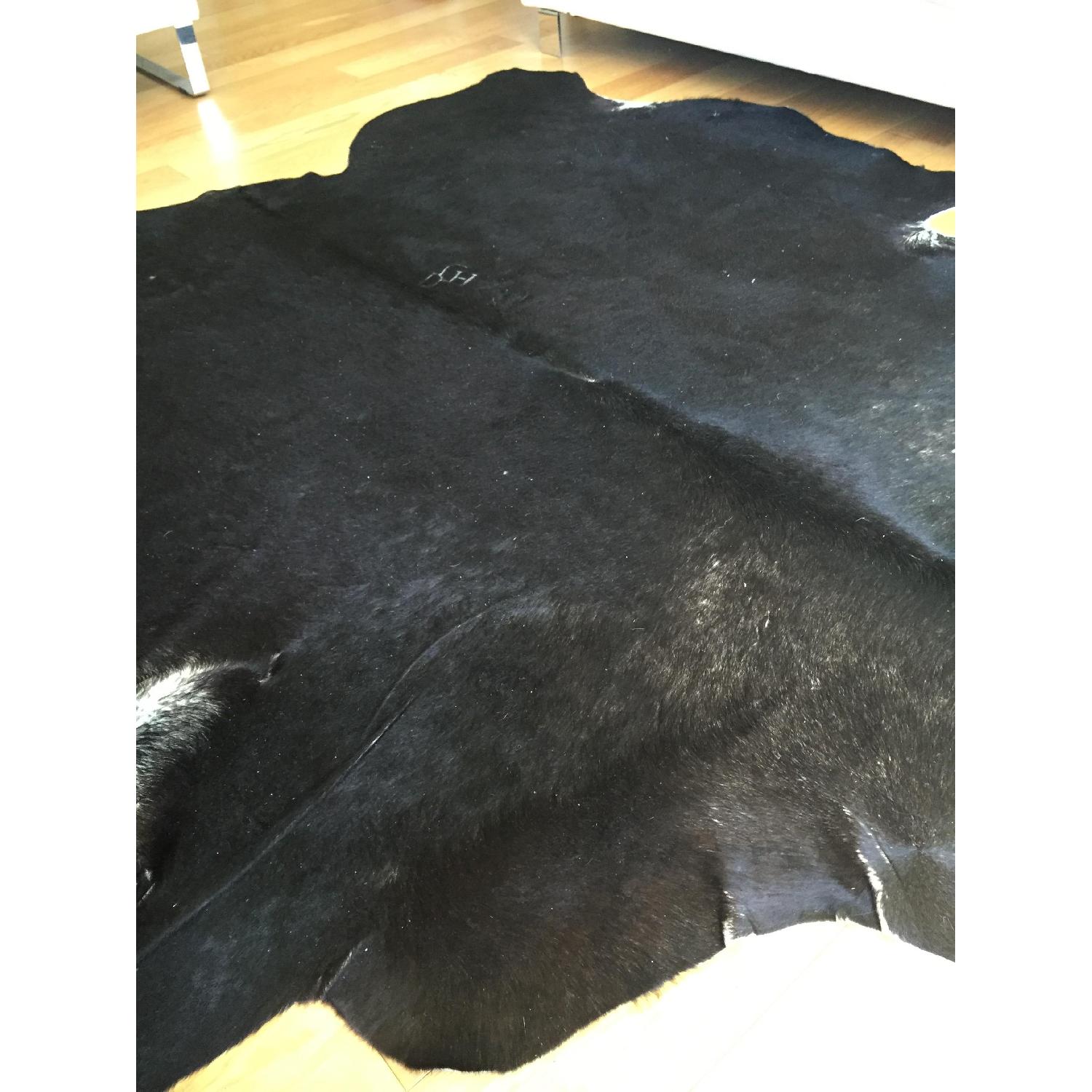 Ikea Black Cowhide Rug - image-6