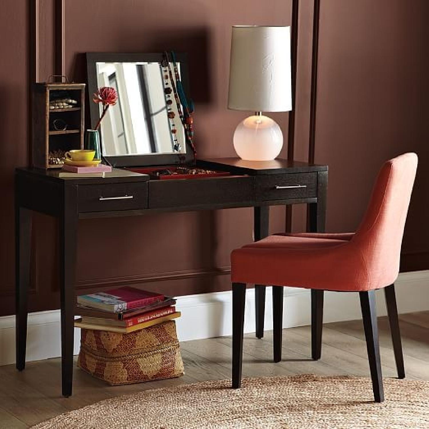 West Elm Black Convertible Vanity/Desk w/ Mirror - image-1