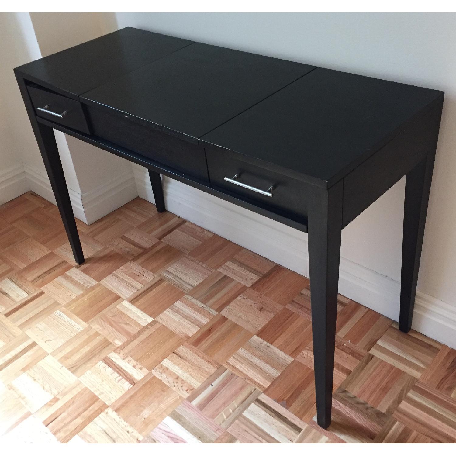 West Elm Black Convertible Vanity/Desk w/ Mirror - image-5