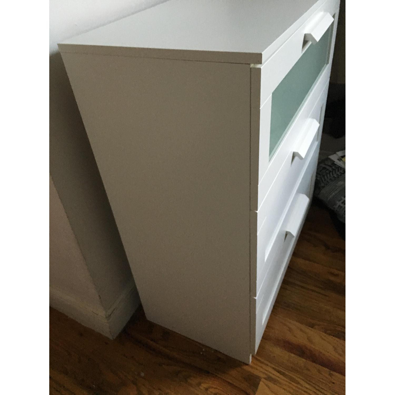 Ikea Melamine White 3 Drawer Dresser AptDeco