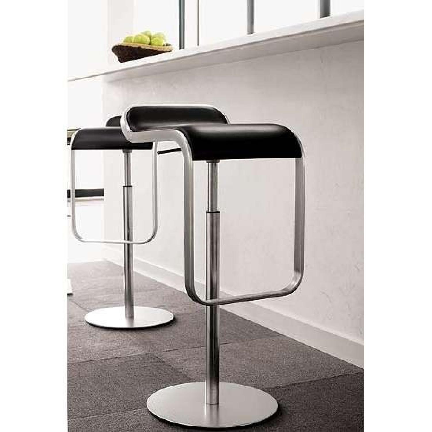 Design within Reach Leather LEM Piston Bar Stool - image-1