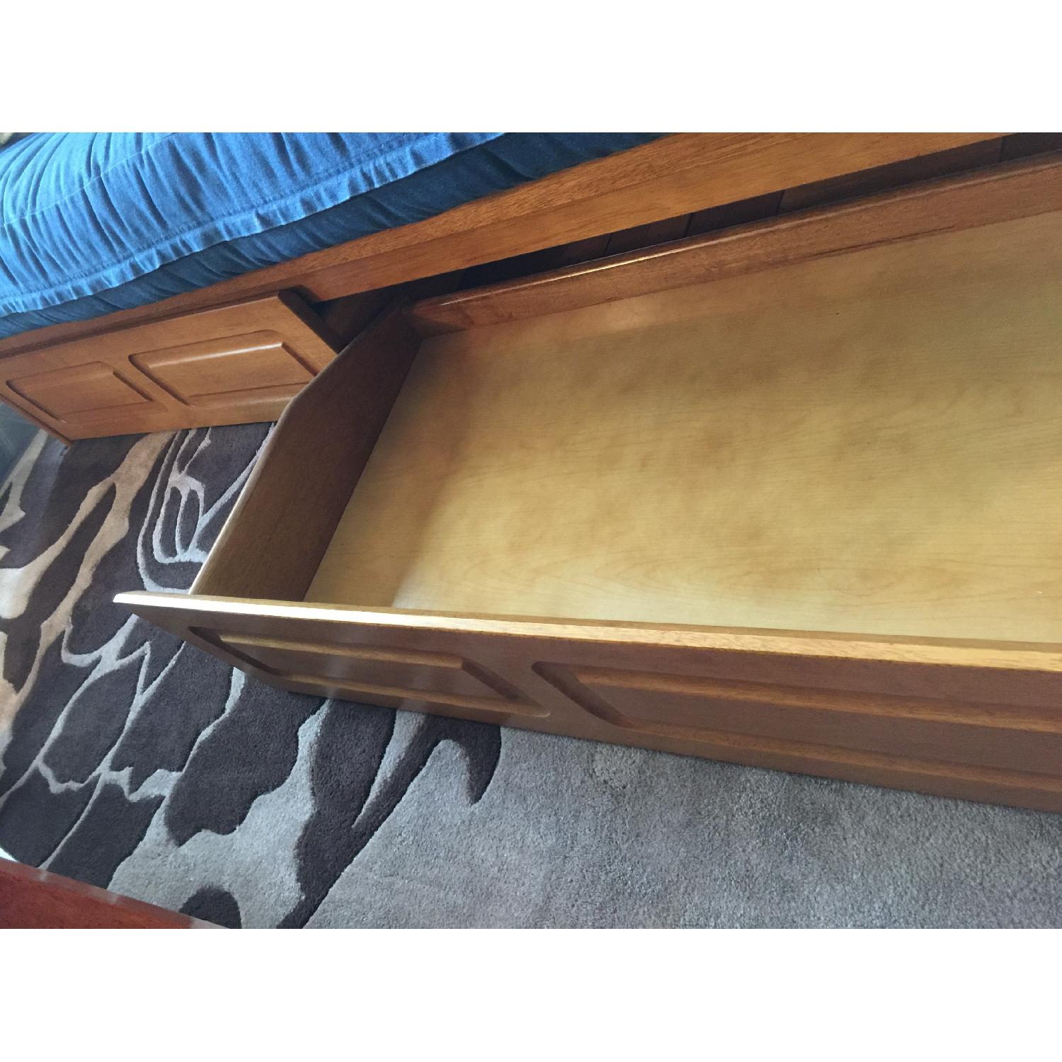 Wooden Futon w/ LLBean Cover & Bolsters - image-4