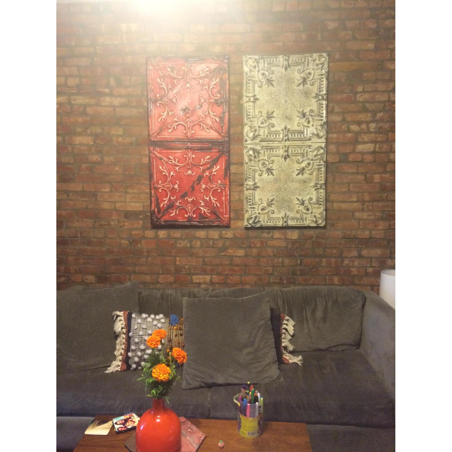 Antique Tin Ceiling Wall Art Panels AptDeco