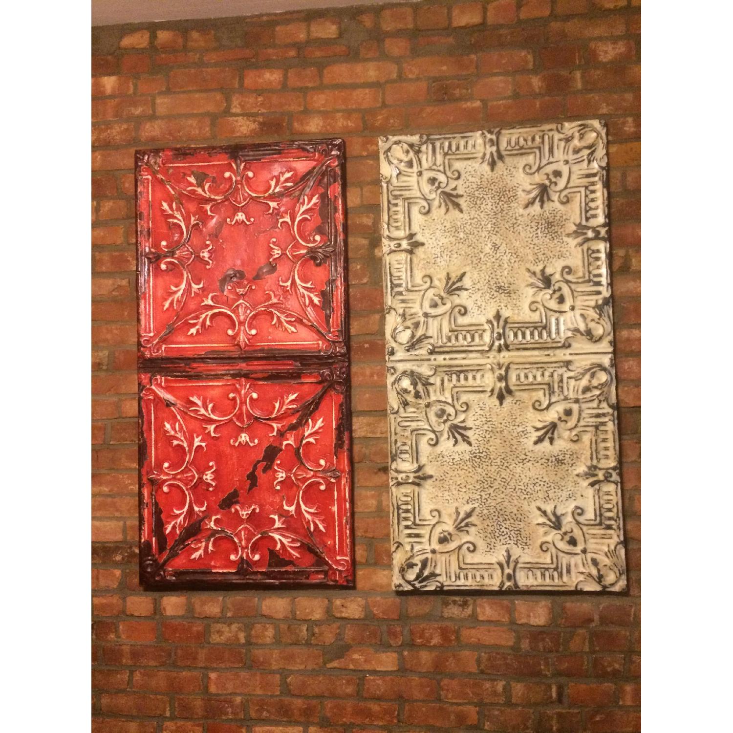 Antique Tin Ceiling Wall Art Panels AptDeco