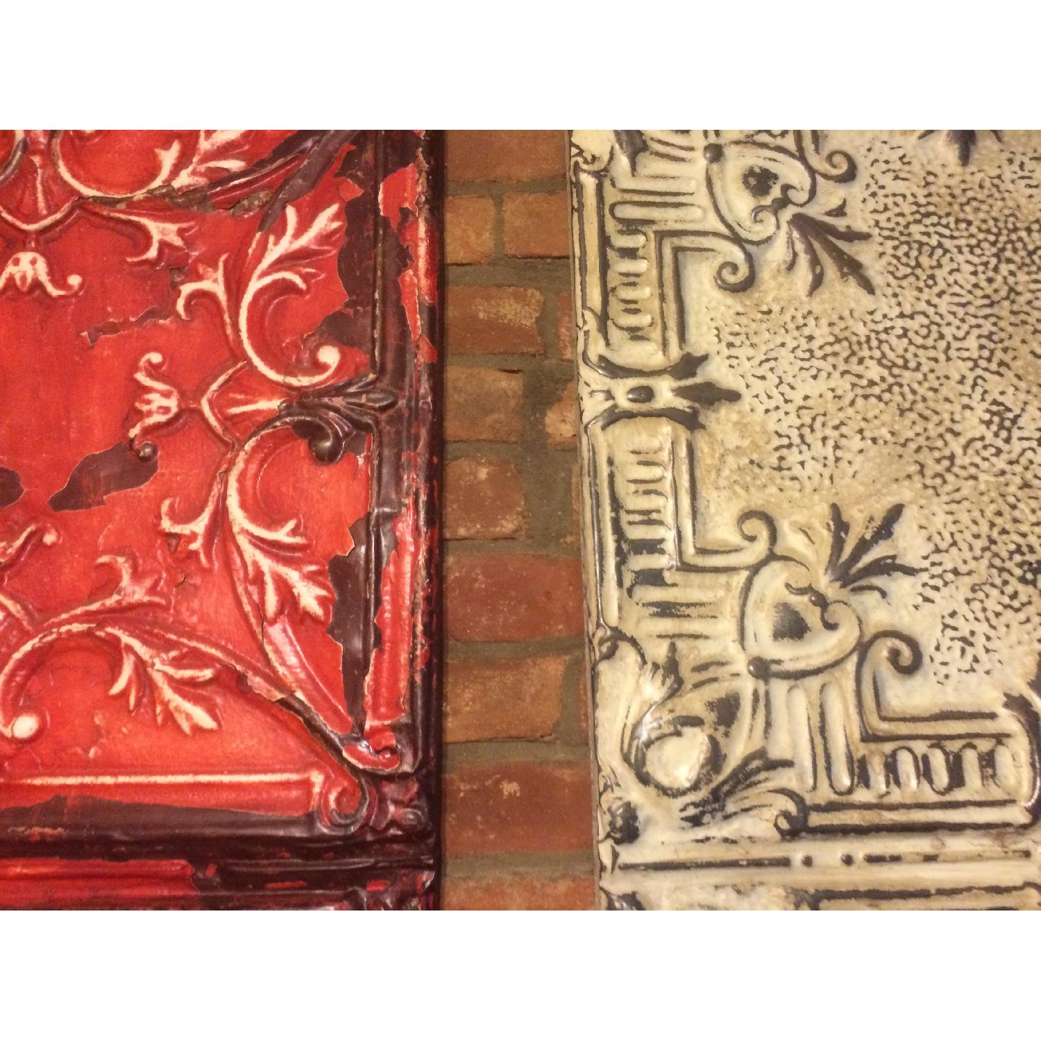 Antique Tin Ceiling Wall Art Panels AptDeco