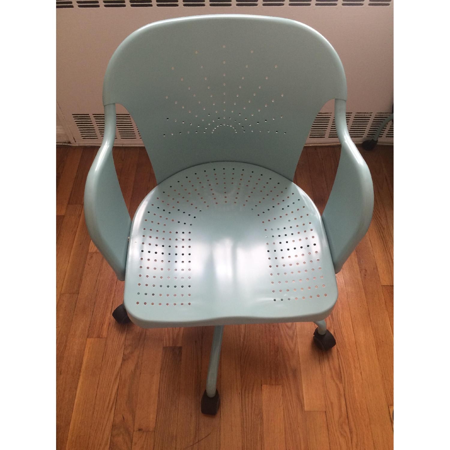 Ikea Turquoise Swivel Chair - image-1