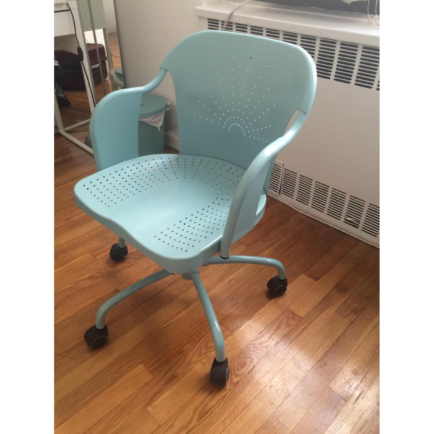 Ikea Turquoise Swivel Chair - image-2