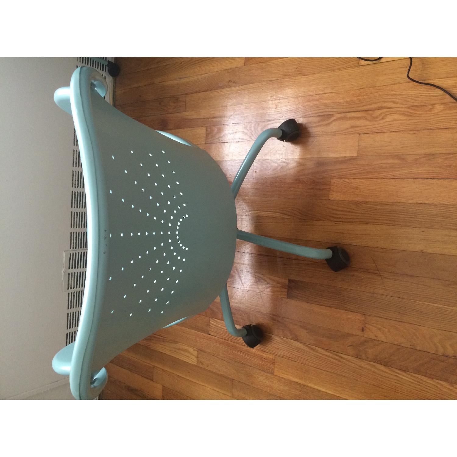 Ikea Turquoise Swivel Chair - image-4