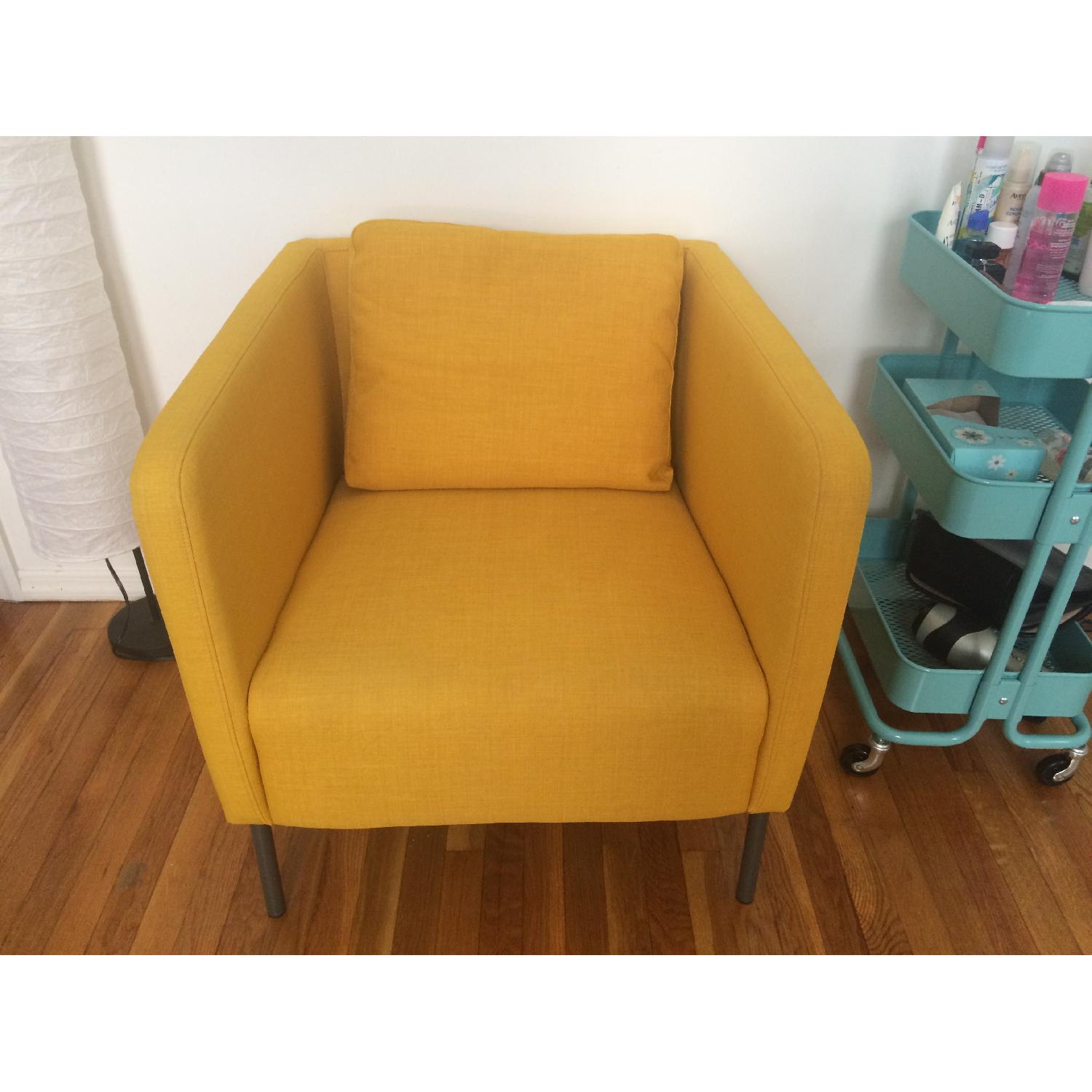 Ikea Ekero Yellow Armchair AptDeco