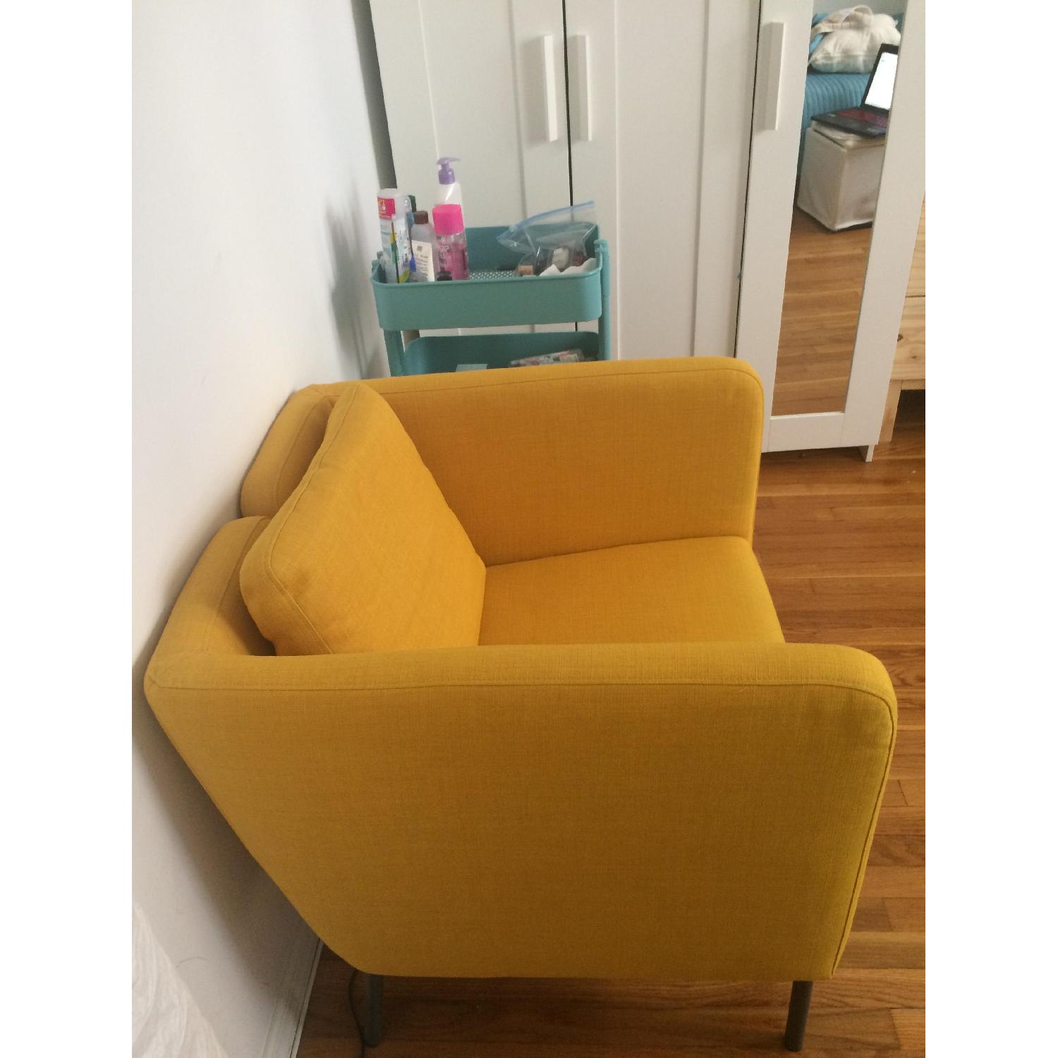 Ikea Ekero Yellow Armchair AptDeco