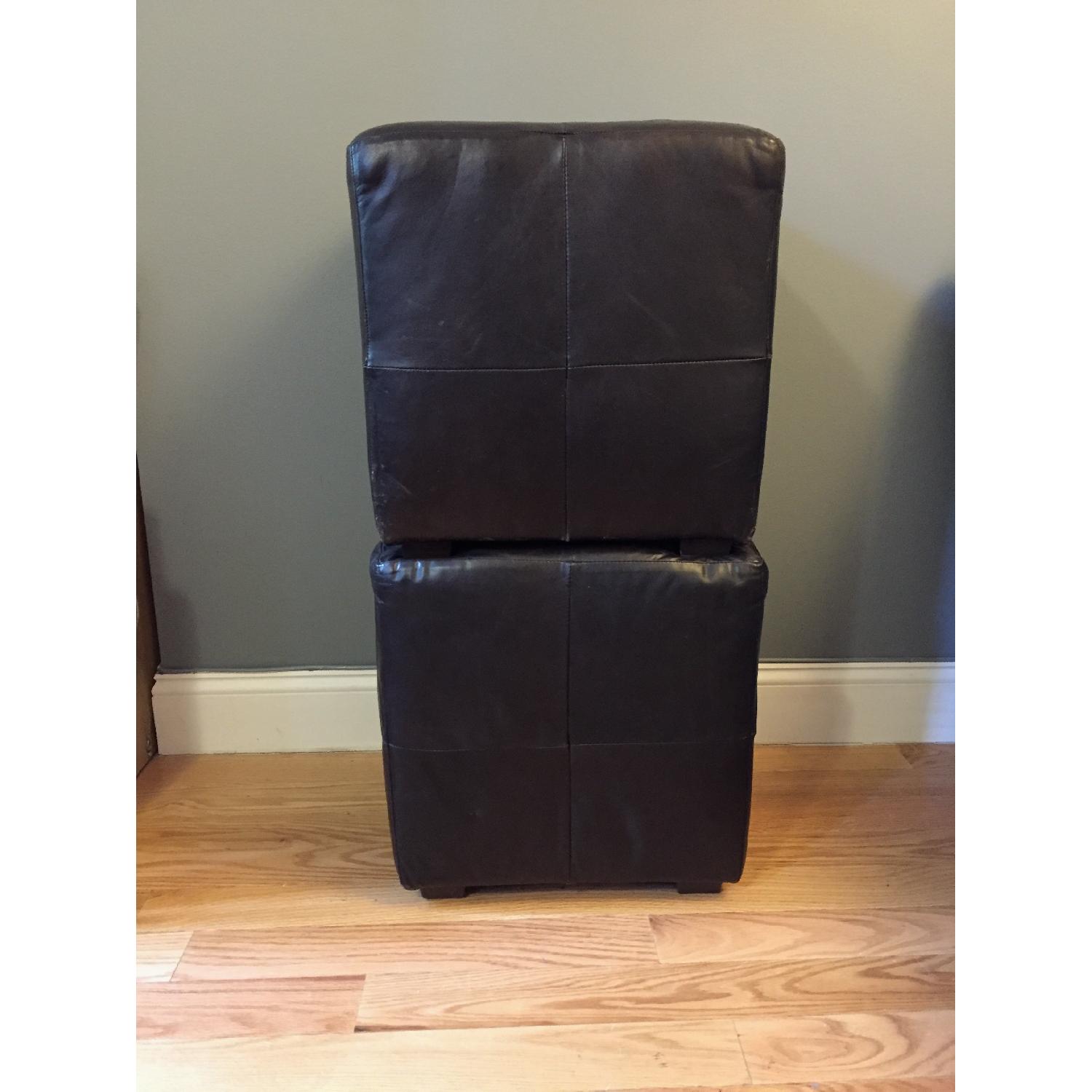 Square Leather Ottomans - image-4