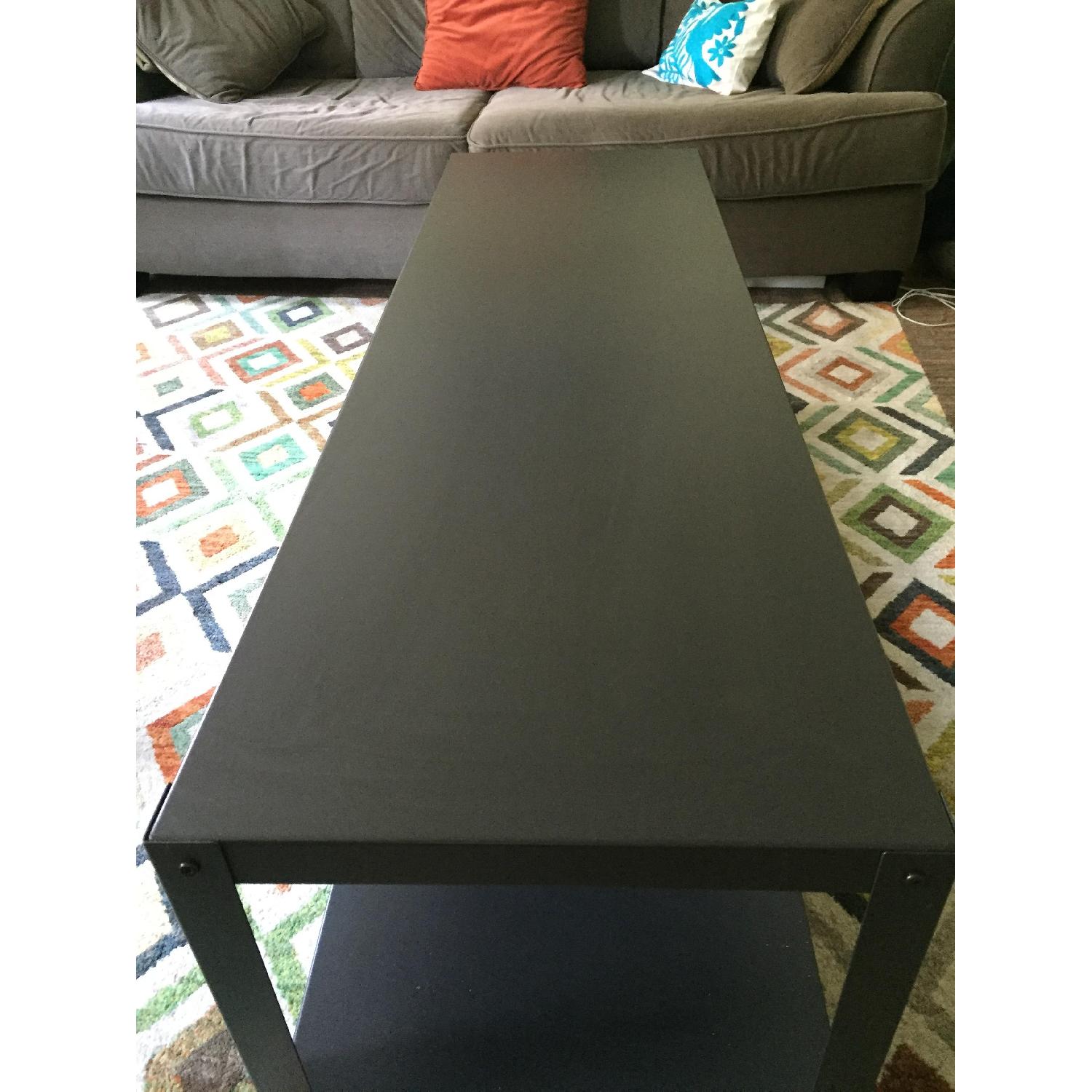 CB2 Go-Cart Carbon Rolling TV Stand/Coffee Table - image-3