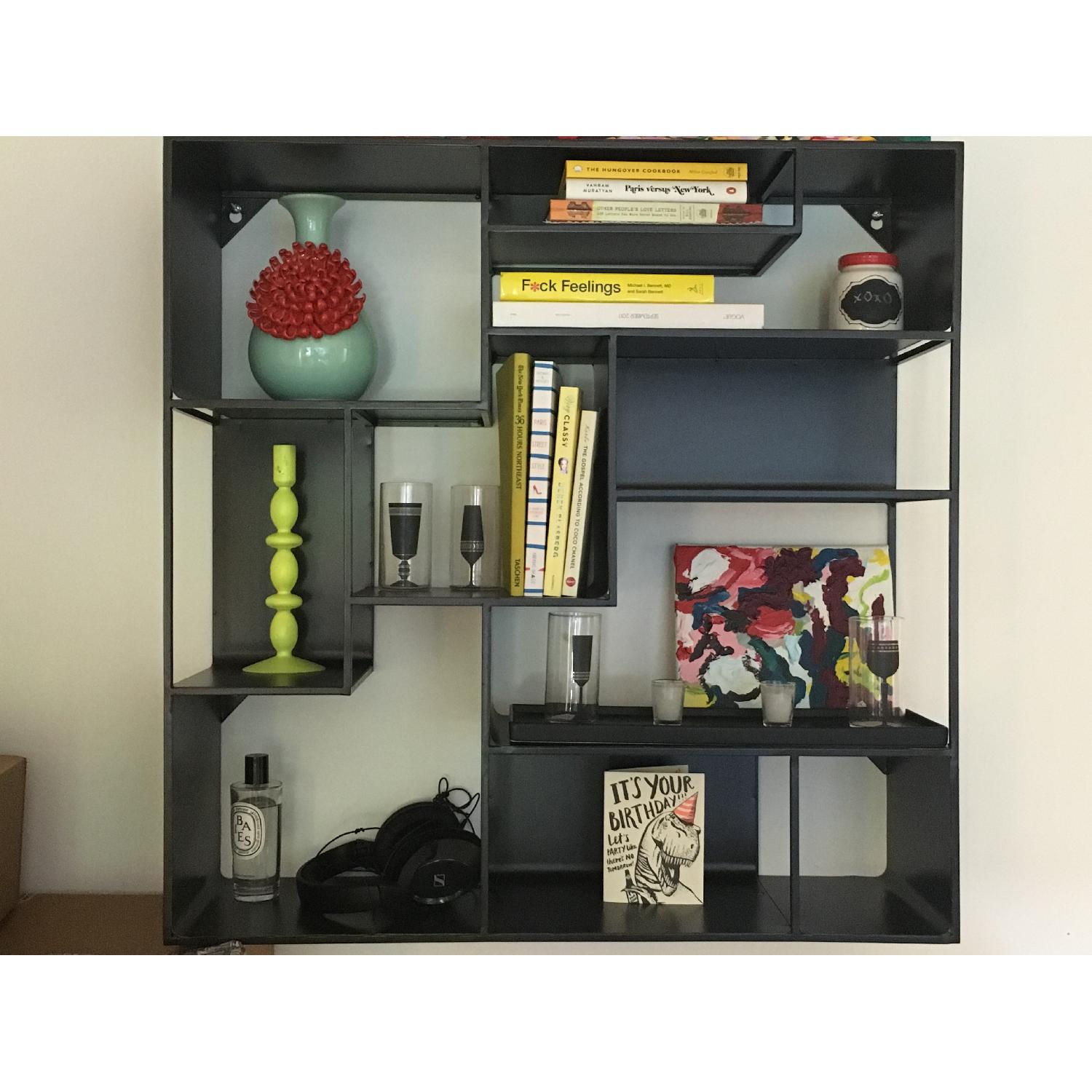 CB2 Industrial Wall Mounted Bookcase AptDeco