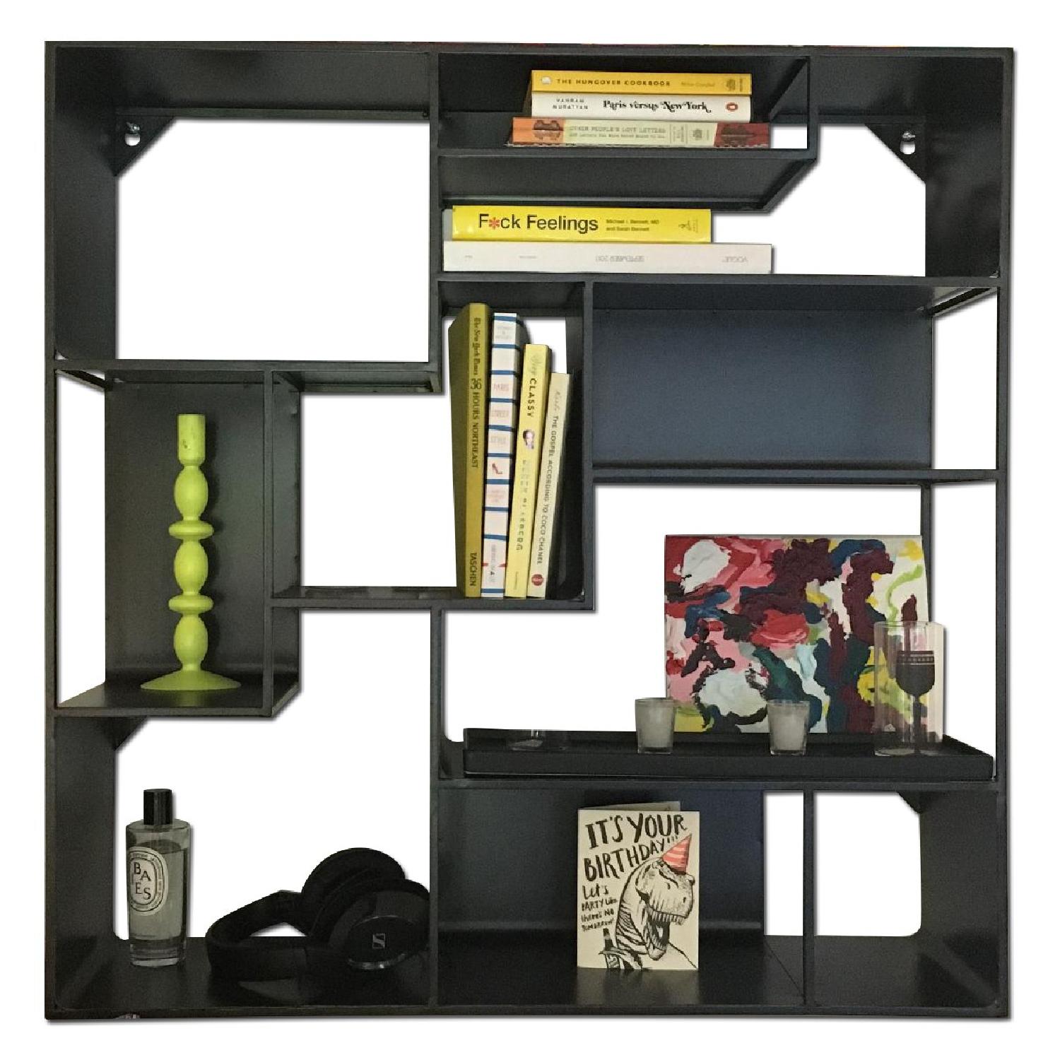 CB2 Industrial Wall Mounted Bookcase AptDeco