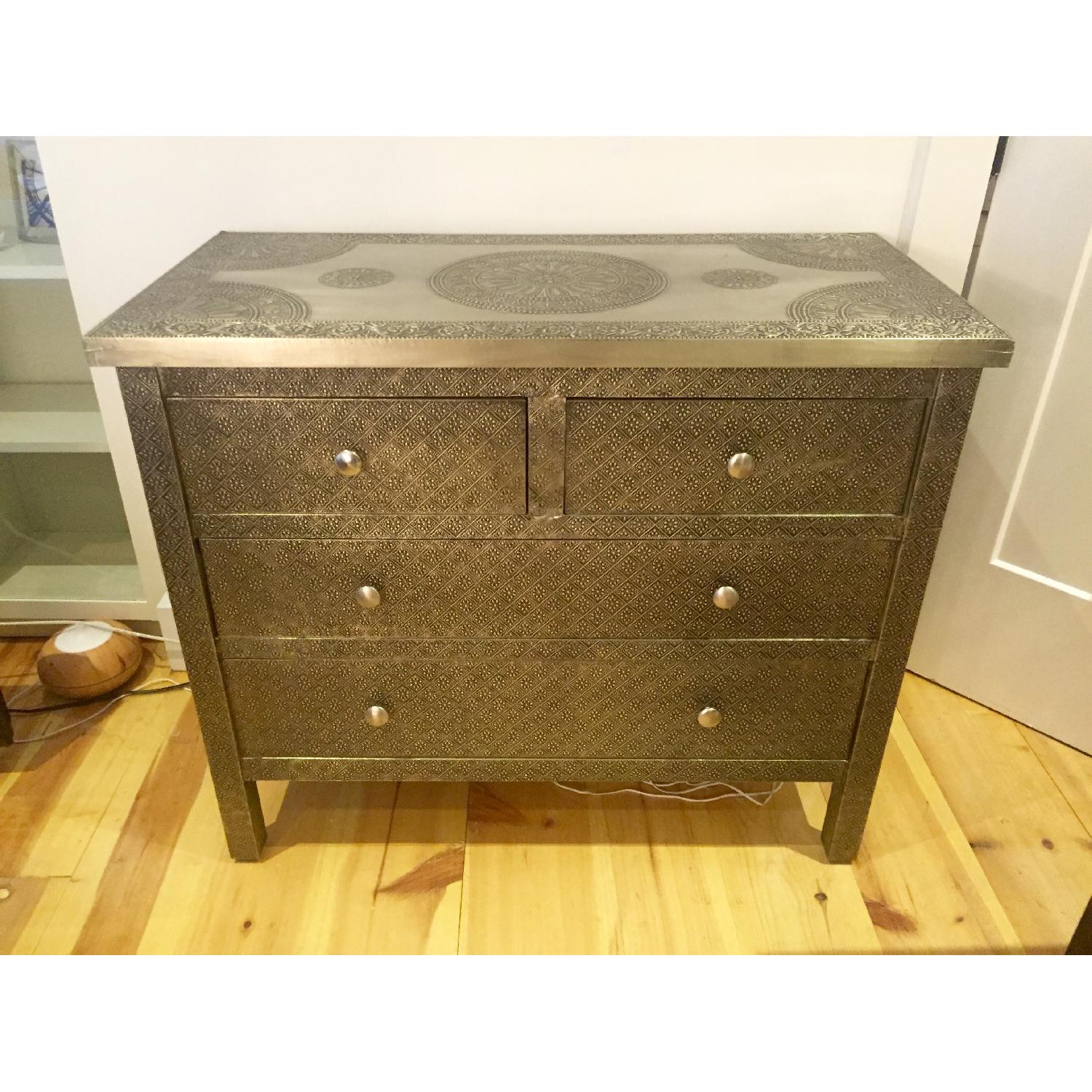 World Market Silver Embossed Dresser - image-3