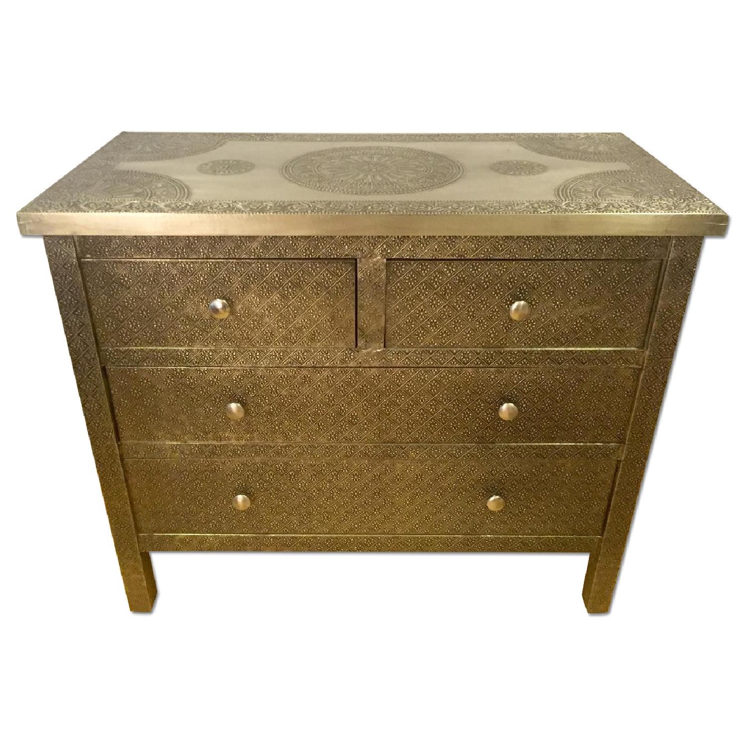 World Market Silver Embossed Dresser - image-0