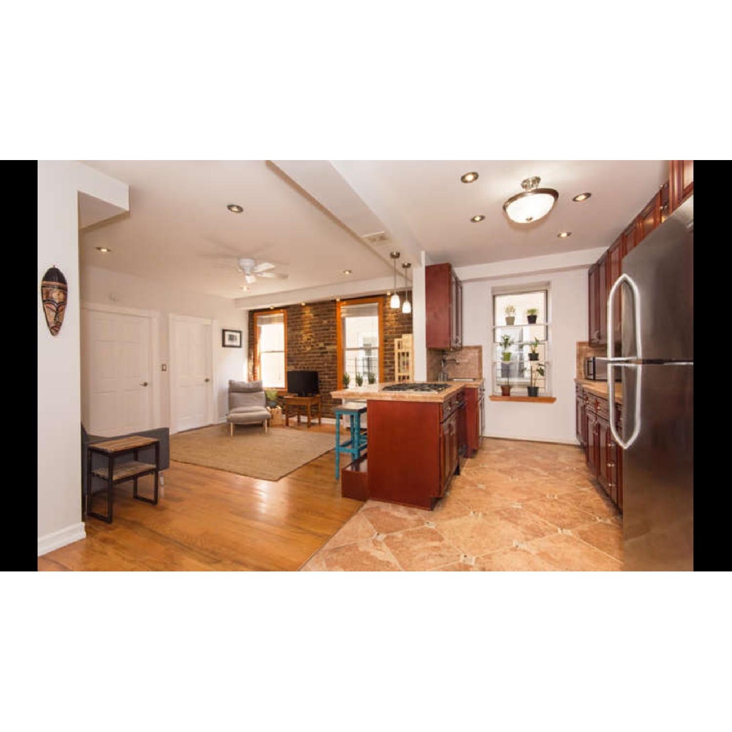 Muji High Back Reclining Sofa Chair & Ottoman in Beige - image-9