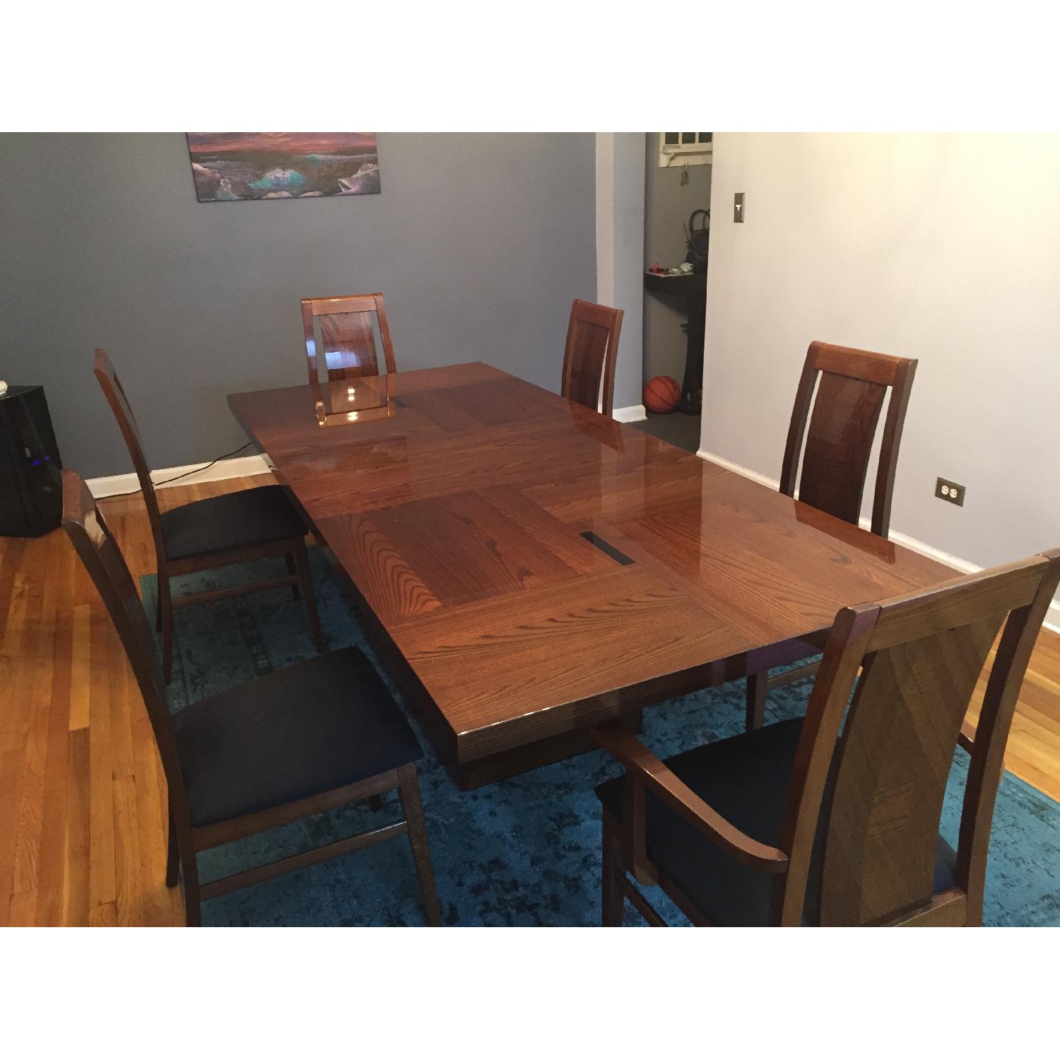 ALF Italia Expandable Dining Room Table w/ 6 Chairs - image-1