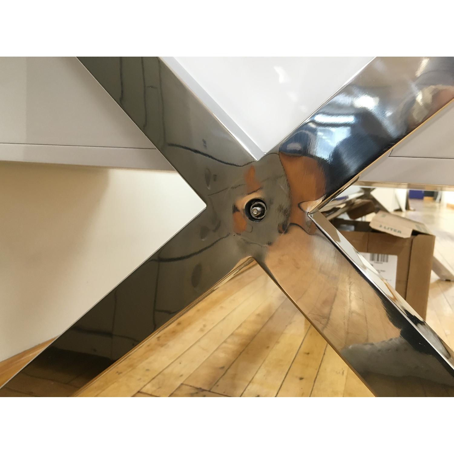 Tempered Glass Desk w/ Metal Frame - image-2