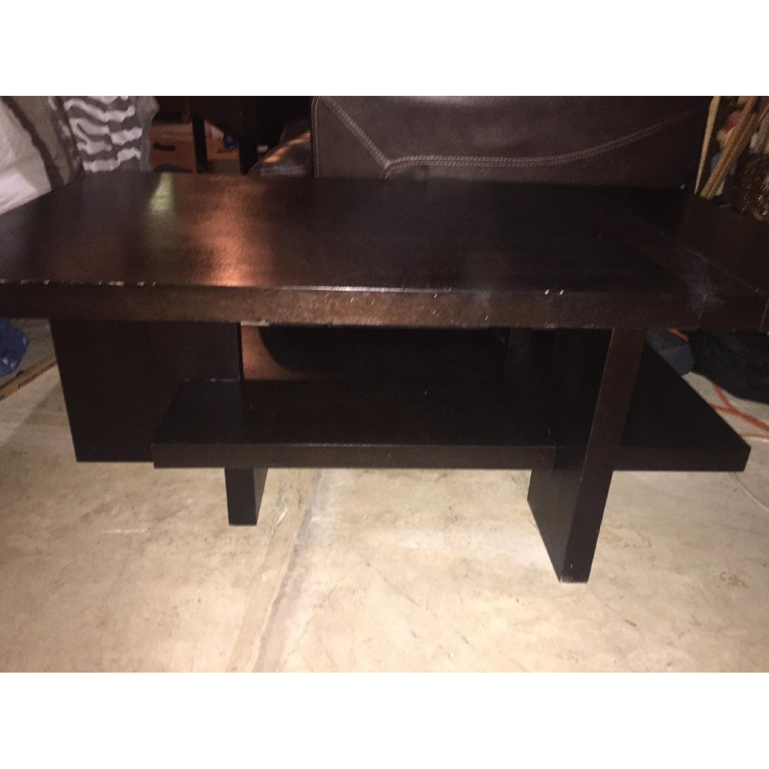 Black Wood Modern Coffee Table - image-4