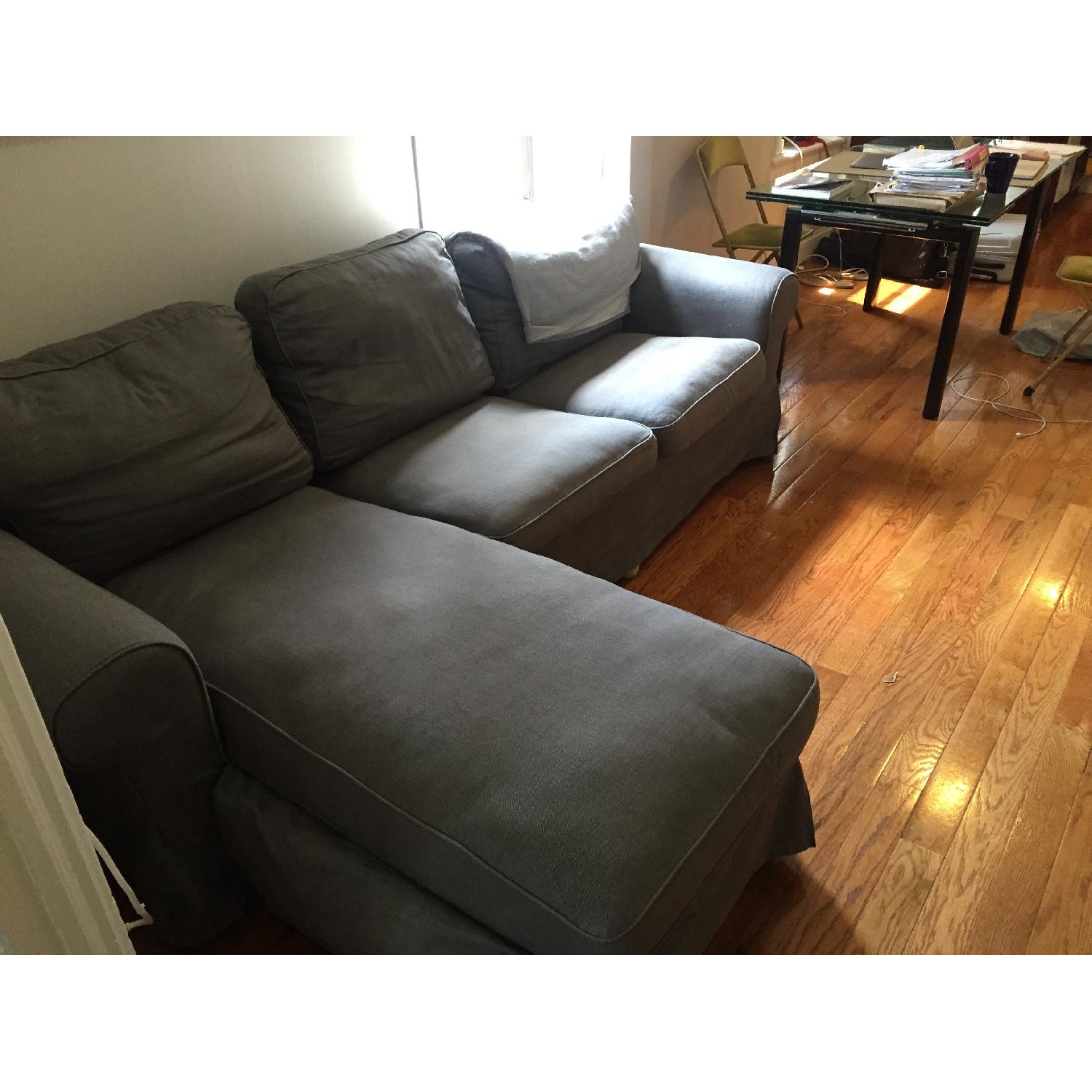 Ikea Grey L Shape Couch AptDeco