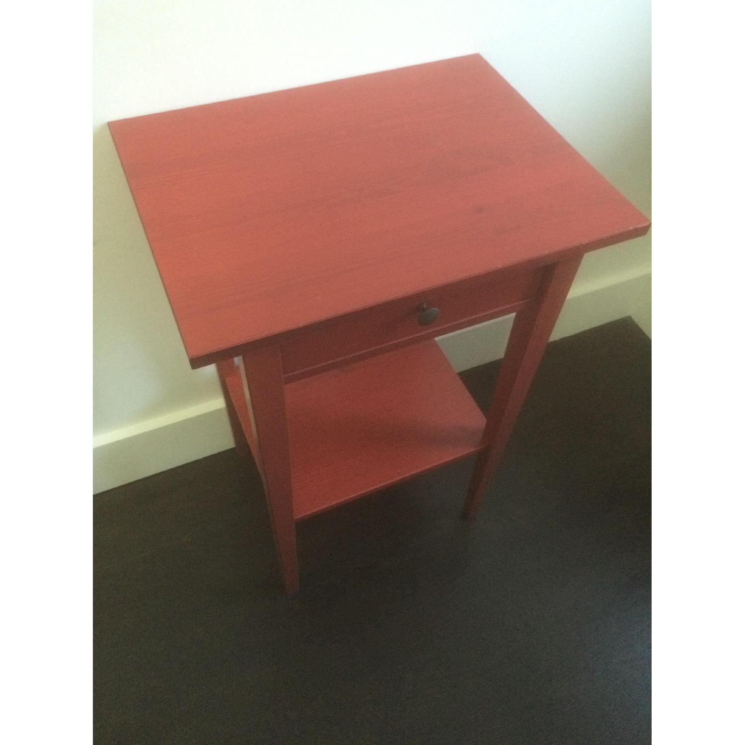 Ikea Hemnes Tall Nightstand in Red - image-2