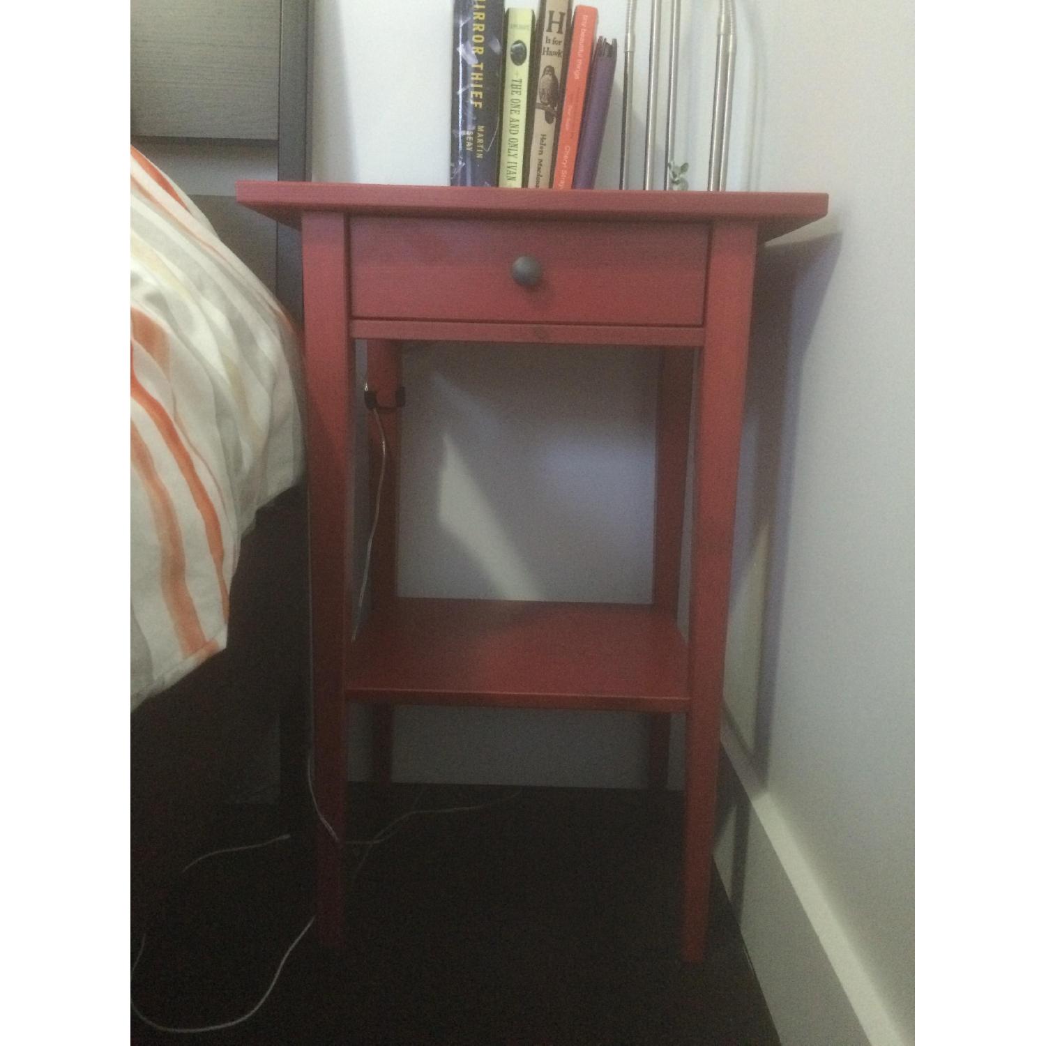 Ikea Hemnes Tall Nightstand in Red - image-4