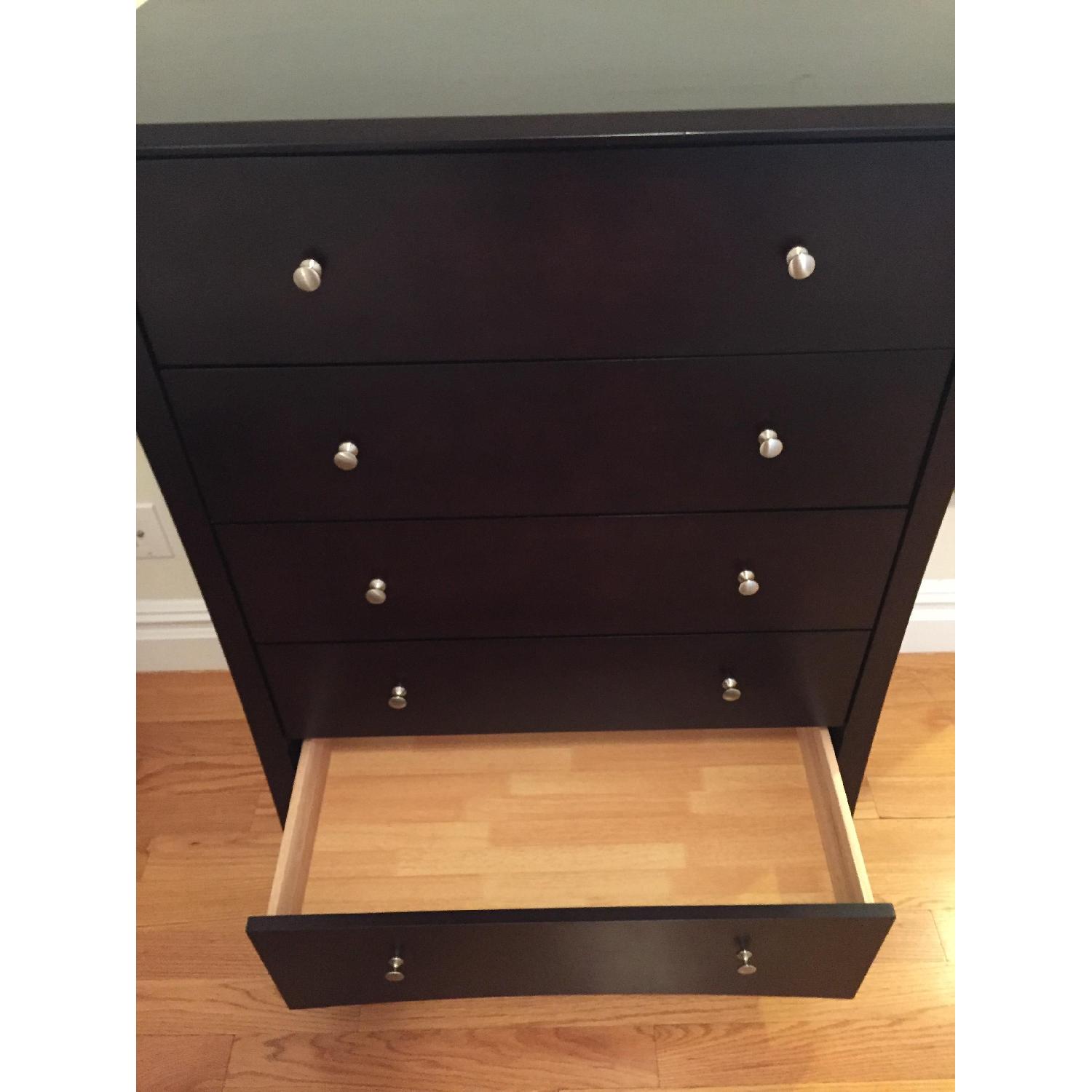 Wayfair Dark Brown/Black 5 Drawer Solid Wood Dresser - image-7