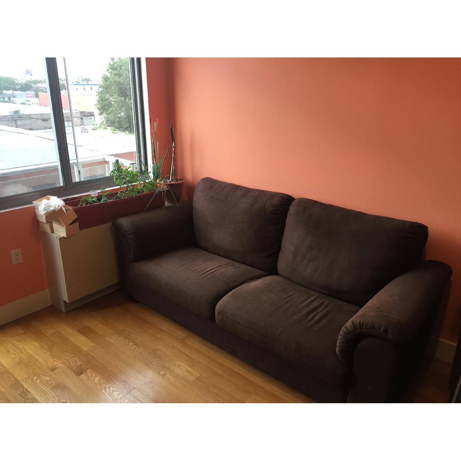 Ikea Tidafors Brown Sofa AptDeco