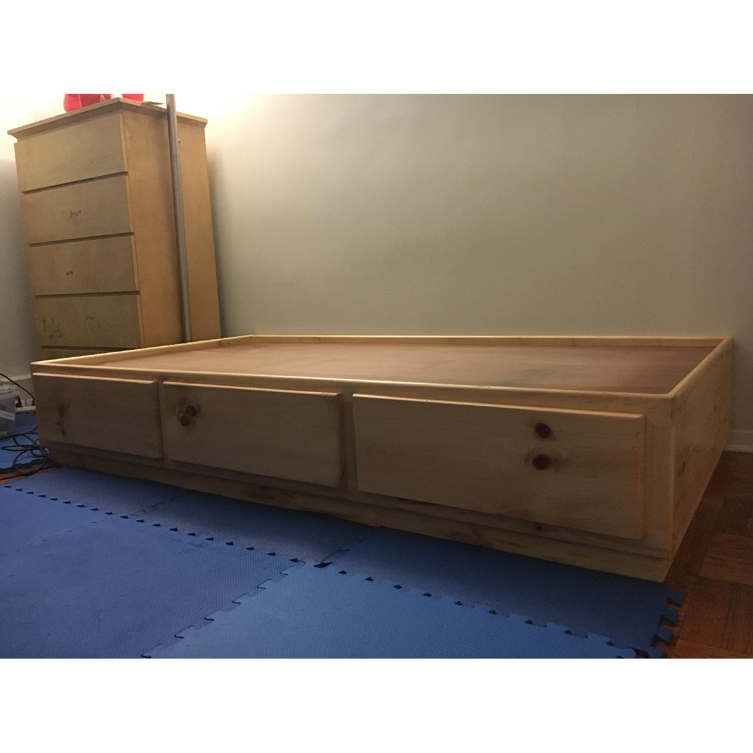 Gothic Cabinet Craft Twin Captain Bed Frame w/ 3 Drawers - image-1