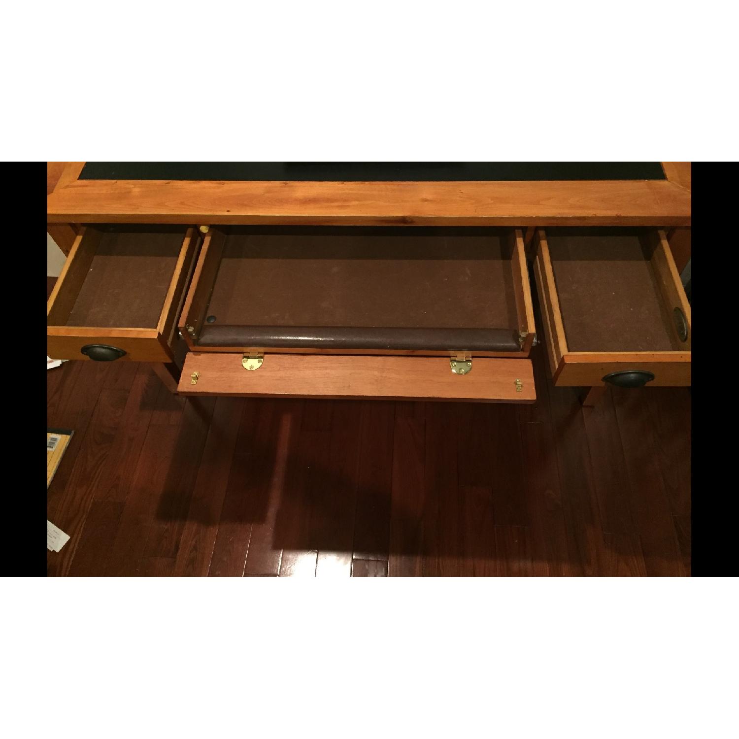 Lexington RTA Mixed Media 3 Drawer Desk w/ Drop Front - image-4