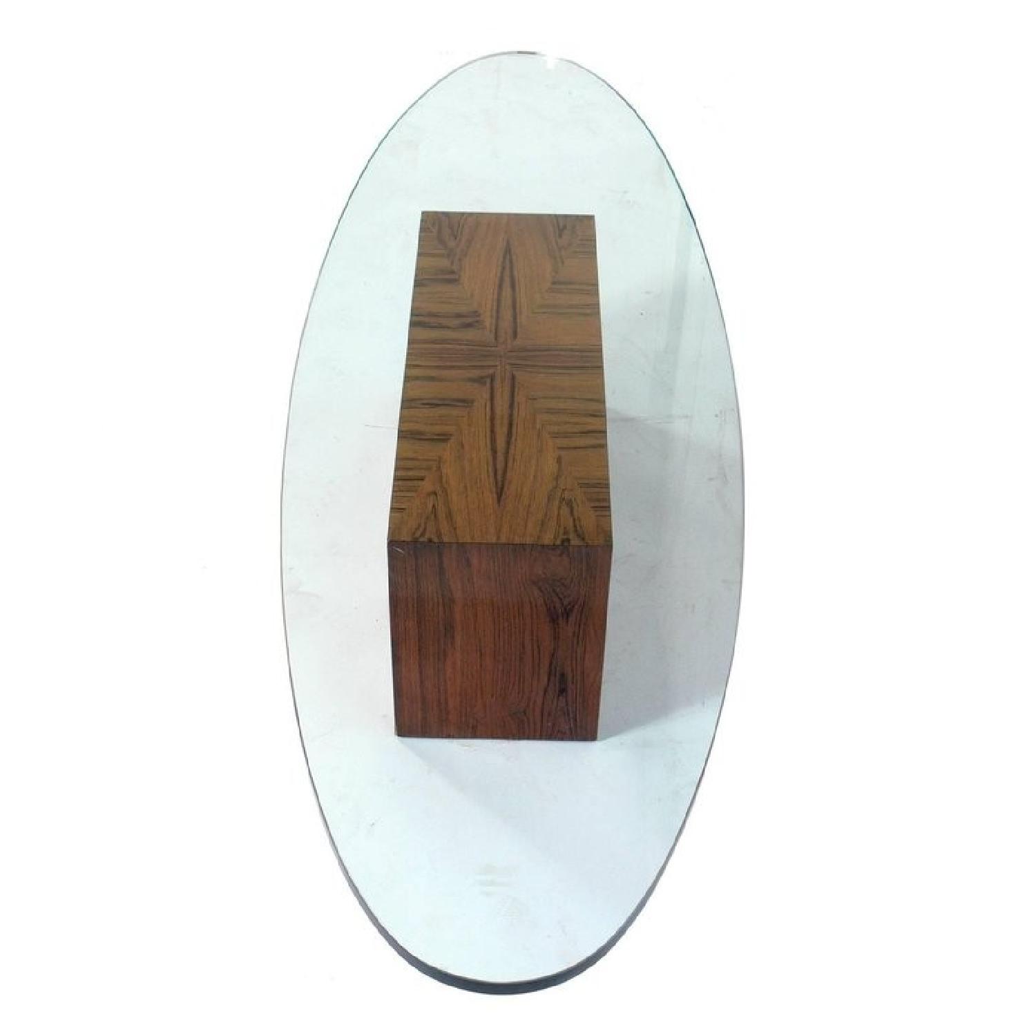 Harvey Probber Rosewood & Surfboard Glass Coffee Table - image-3