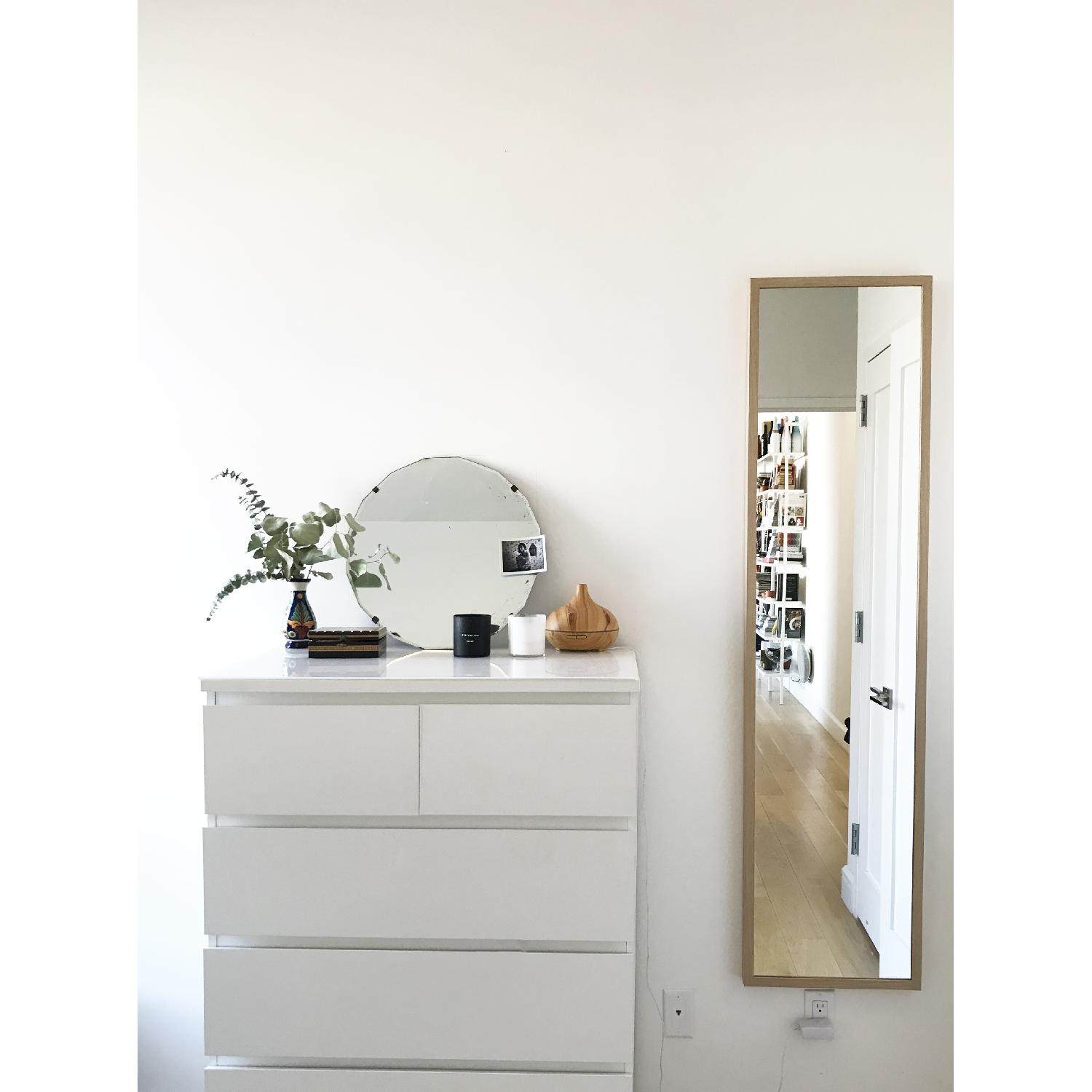Ikea Malm 6 Drawer Glass Top Dresser in White - AptDeco