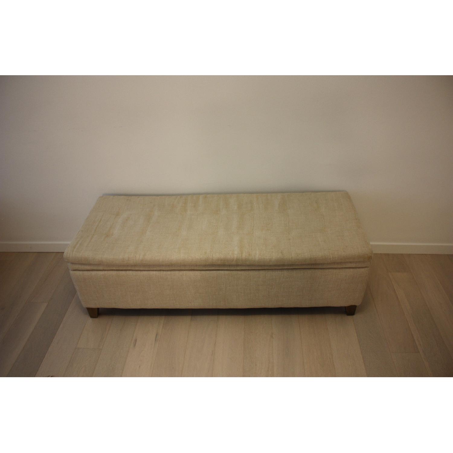 Restoration Hardware Upholstered Storage Bench - image-2