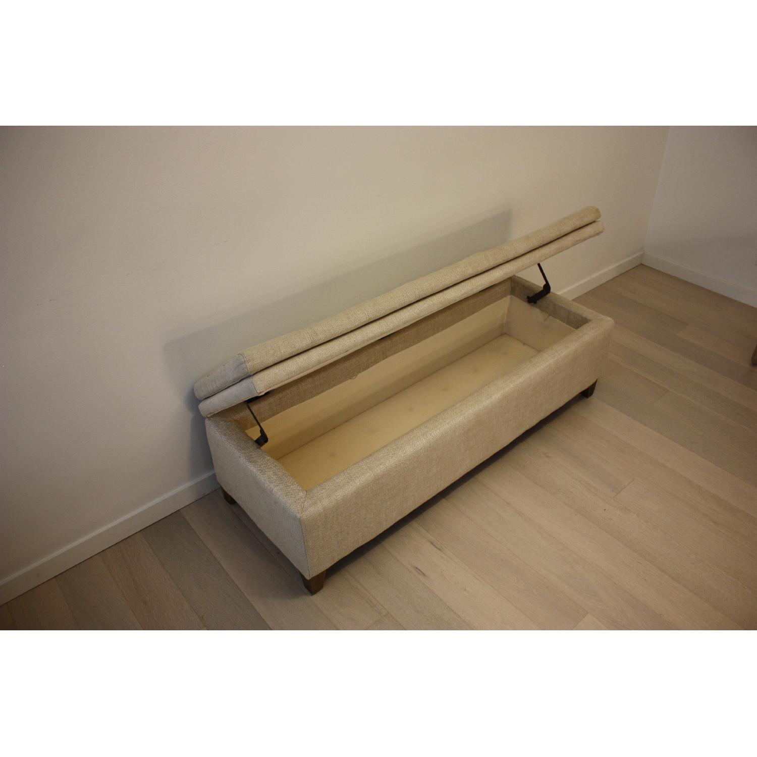 Restoration Hardware Upholstered Storage Bench - image-3