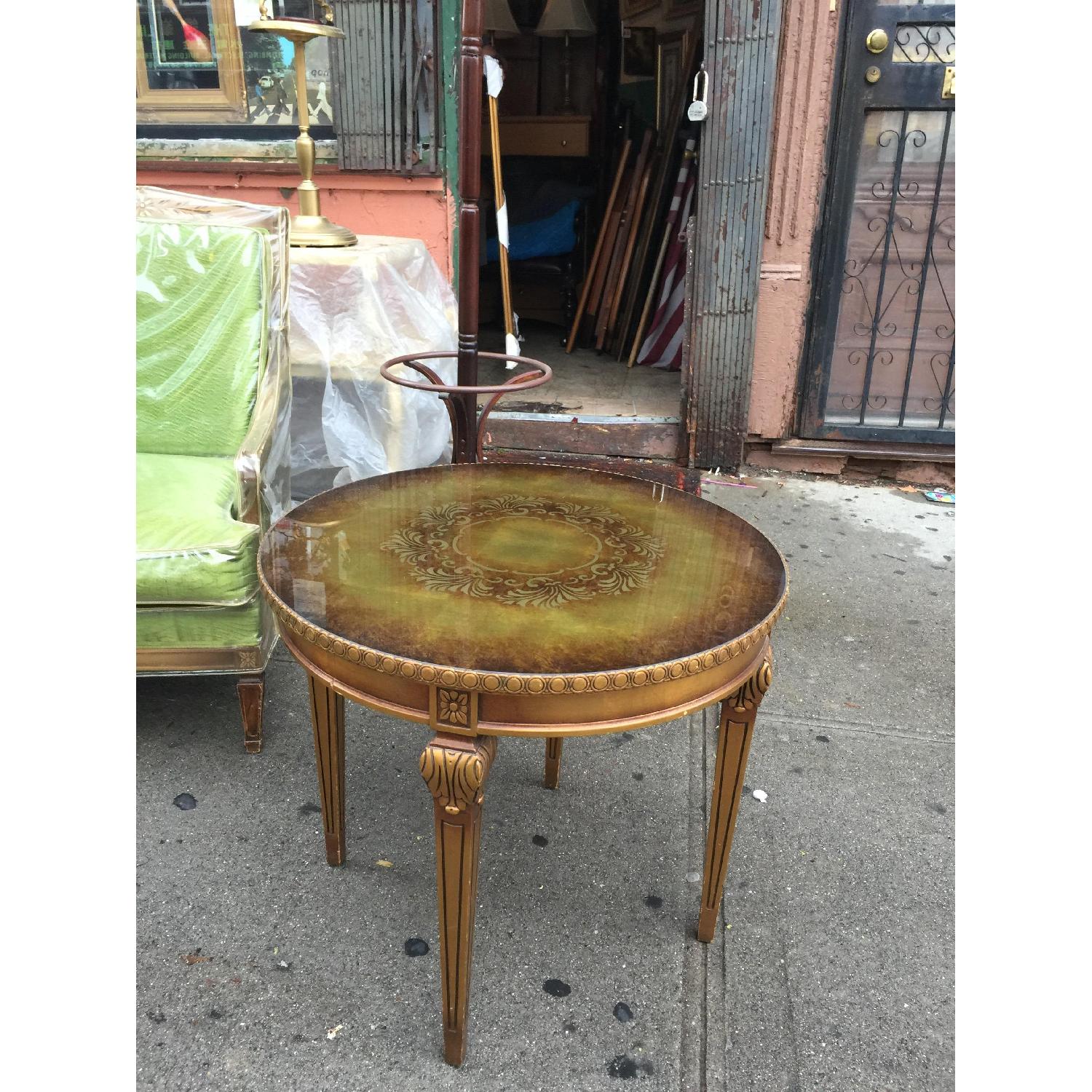 Vintage 1960s Golden Side Table w/ Glass - image-18