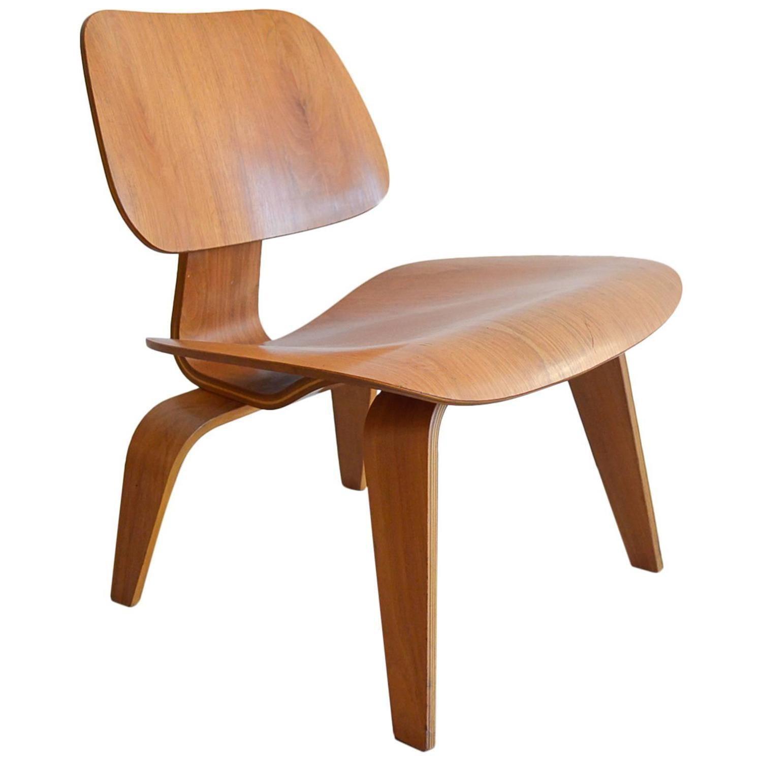 Eames-Style Wooden Lounge Chair - image-0