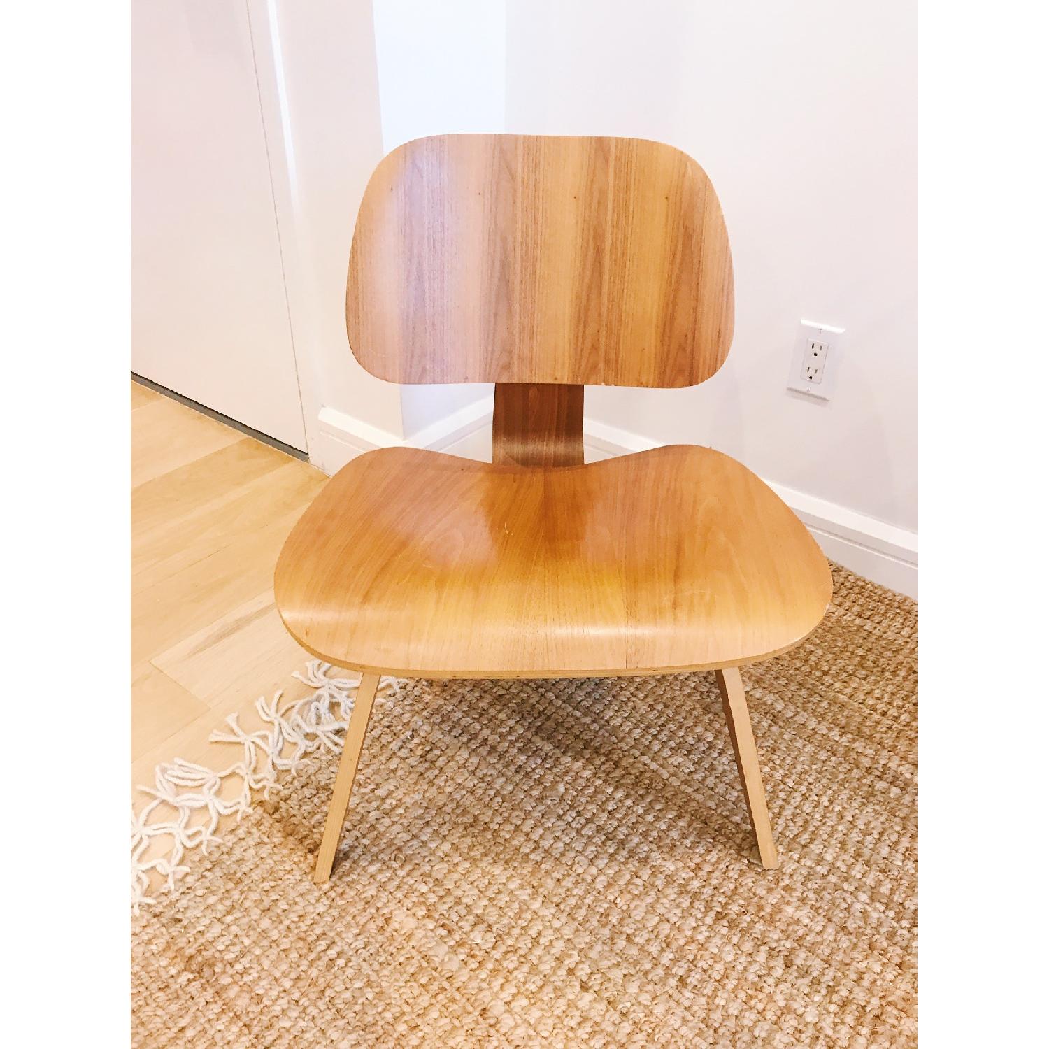 Eames-Style Wooden Lounge Chair - image-1