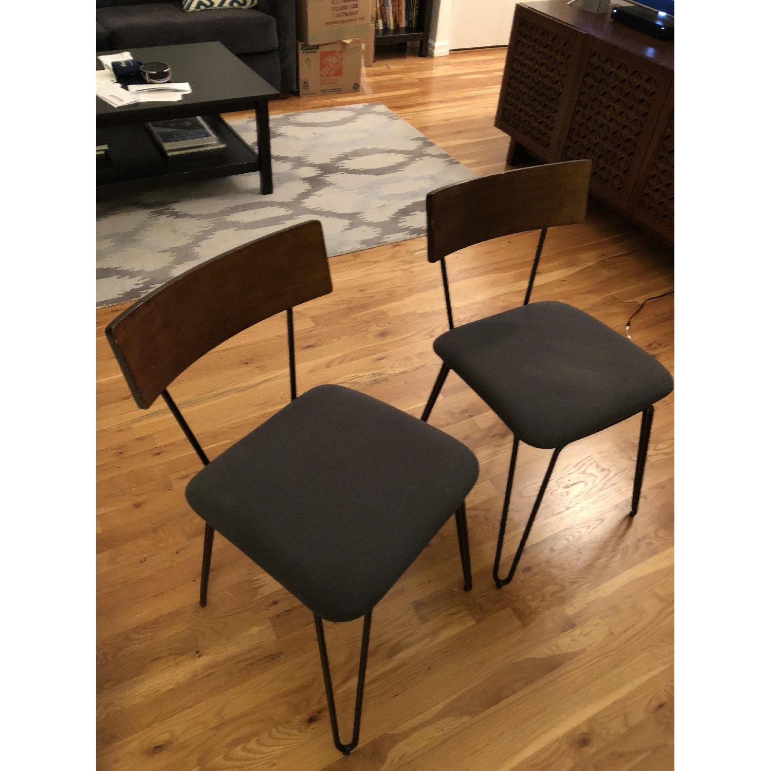 West Elm Hairpin Leg Dining Chairs - image-1