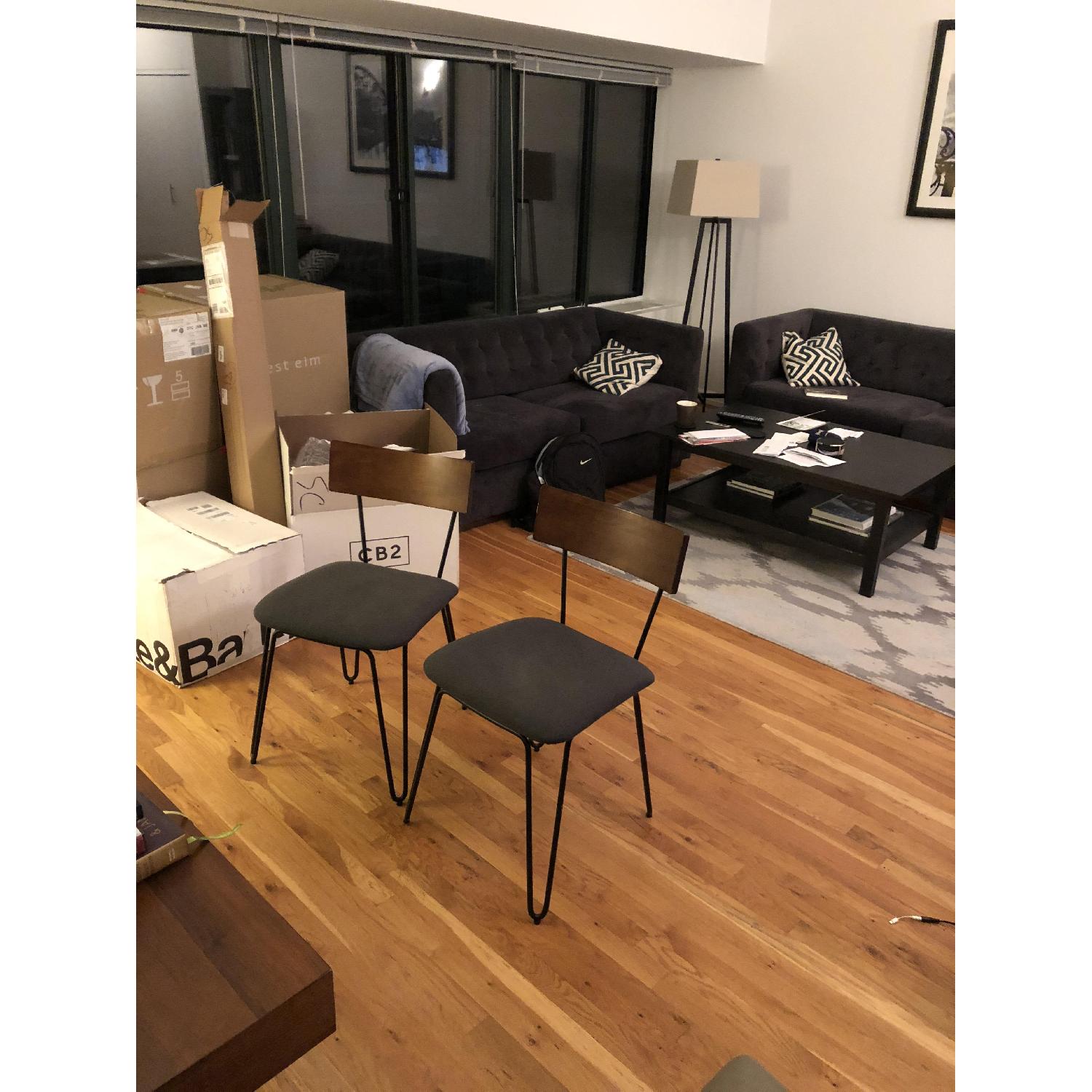 West Elm Hairpin Leg Dining Chairs - image-2