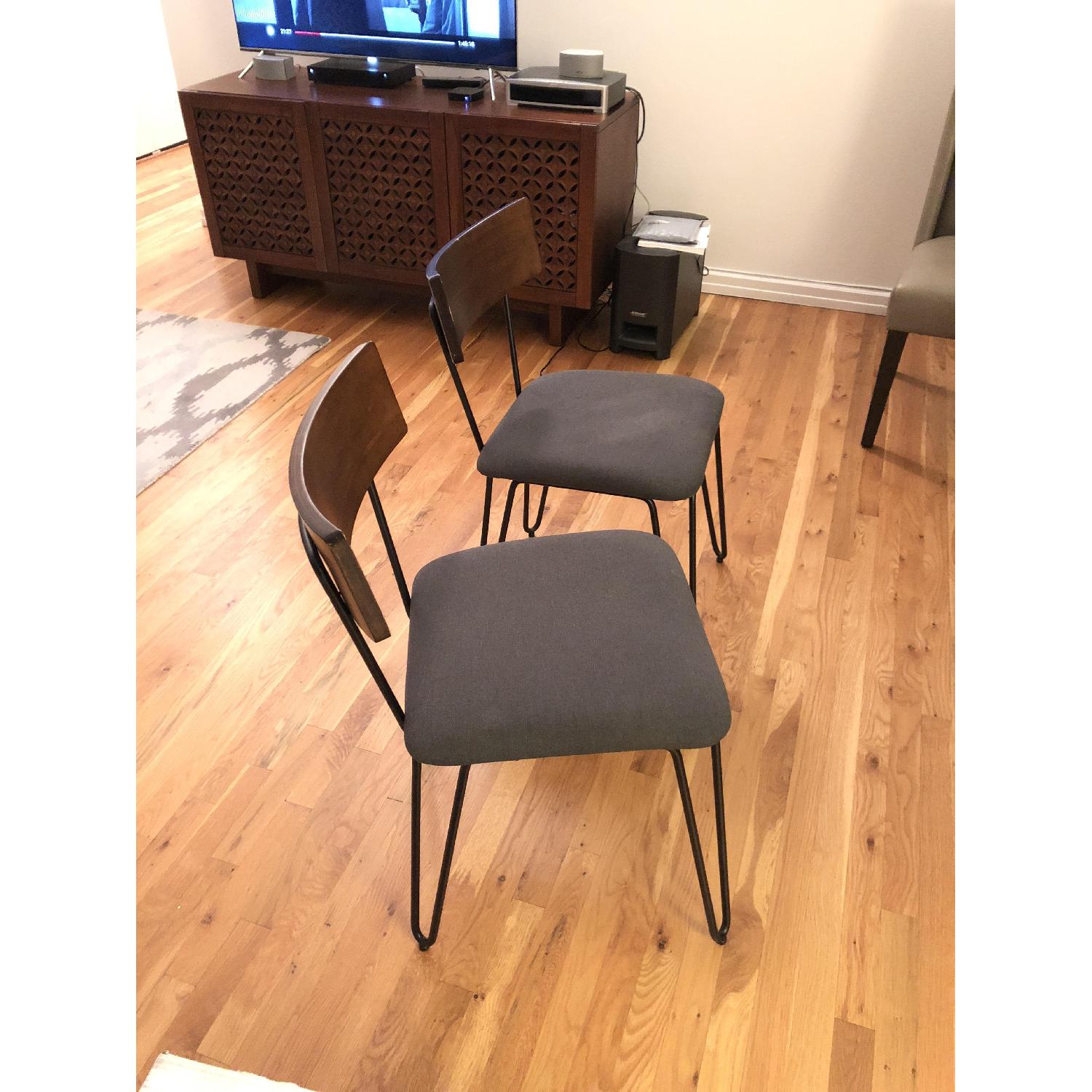 West Elm Hairpin Leg Dining Chairs - image-3