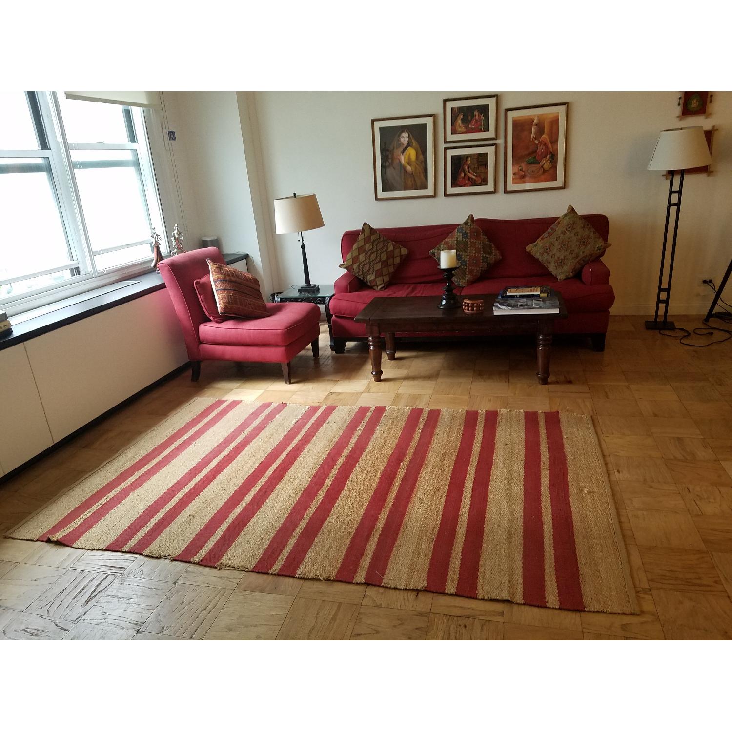 Pottery Barn Chindi Striped Jute Area Rug - image-2