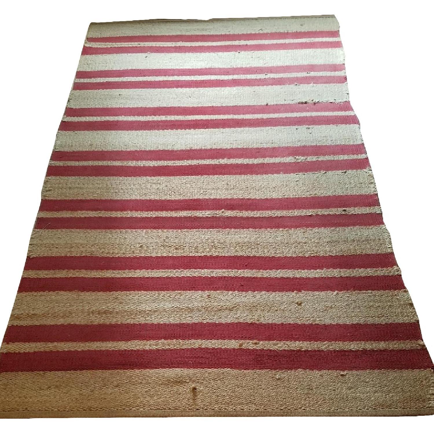 Pottery Barn Chindi Striped Jute Area Rug - image-0