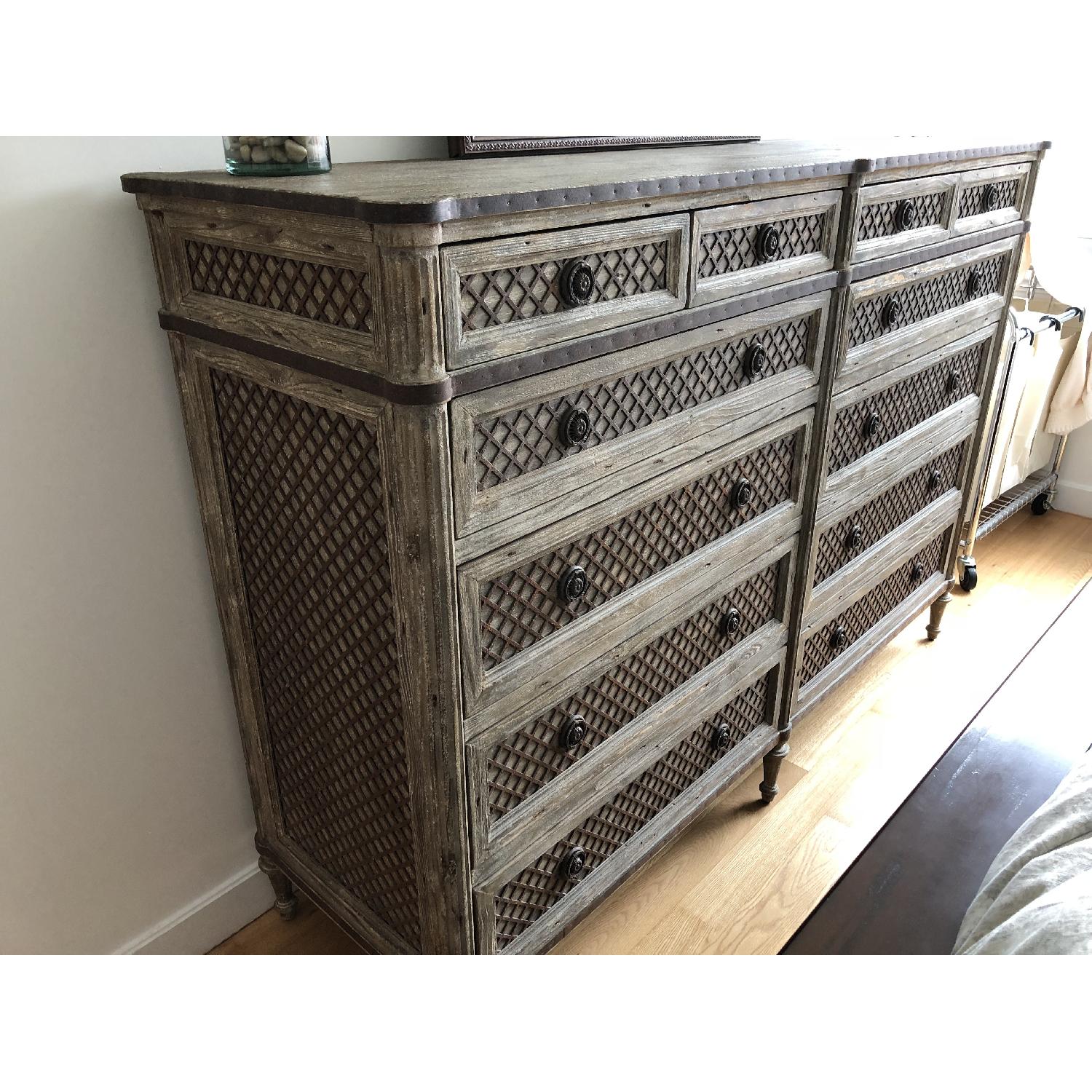 Restoration Hardware Louis XVI Treillage 12-Drawer Dresser - image-1